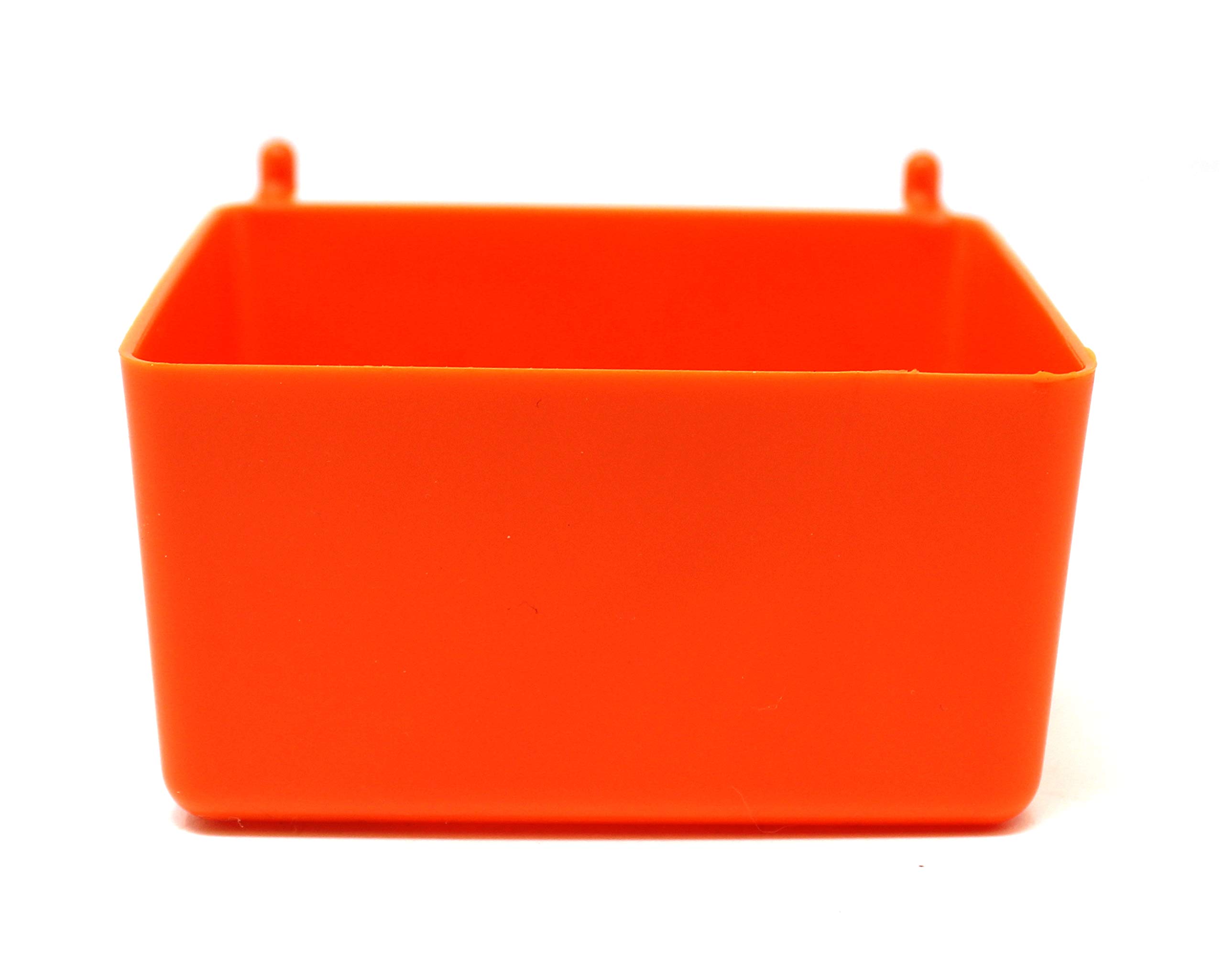 Small Plastic Pegboard Storage Bins & Parts Organizers - Multi-Pack in Red, Yellow, Black or Orange - Durable Workshop & Garage Organization for Tools, Hardware & Craft Supplies