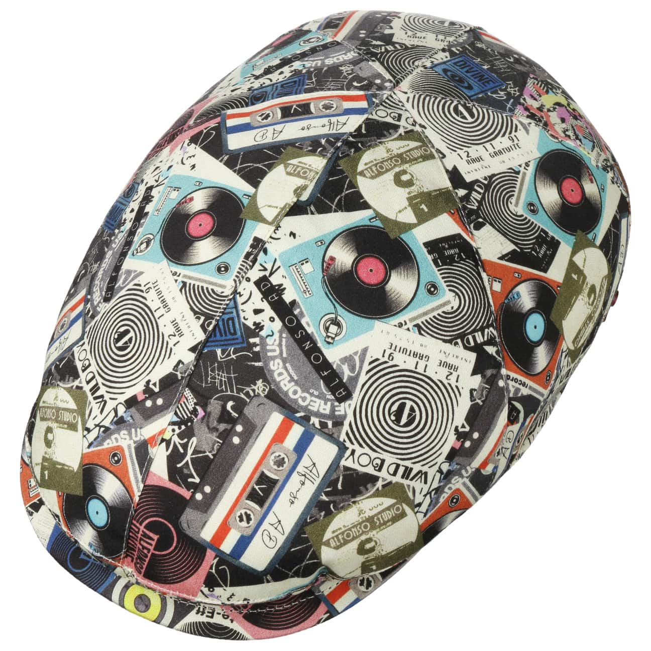 Vintage Style Music Flat Cap by Alfonso D'Este - Perfect for Jazz Festivals, Concerts & Retro Fashion Outfits