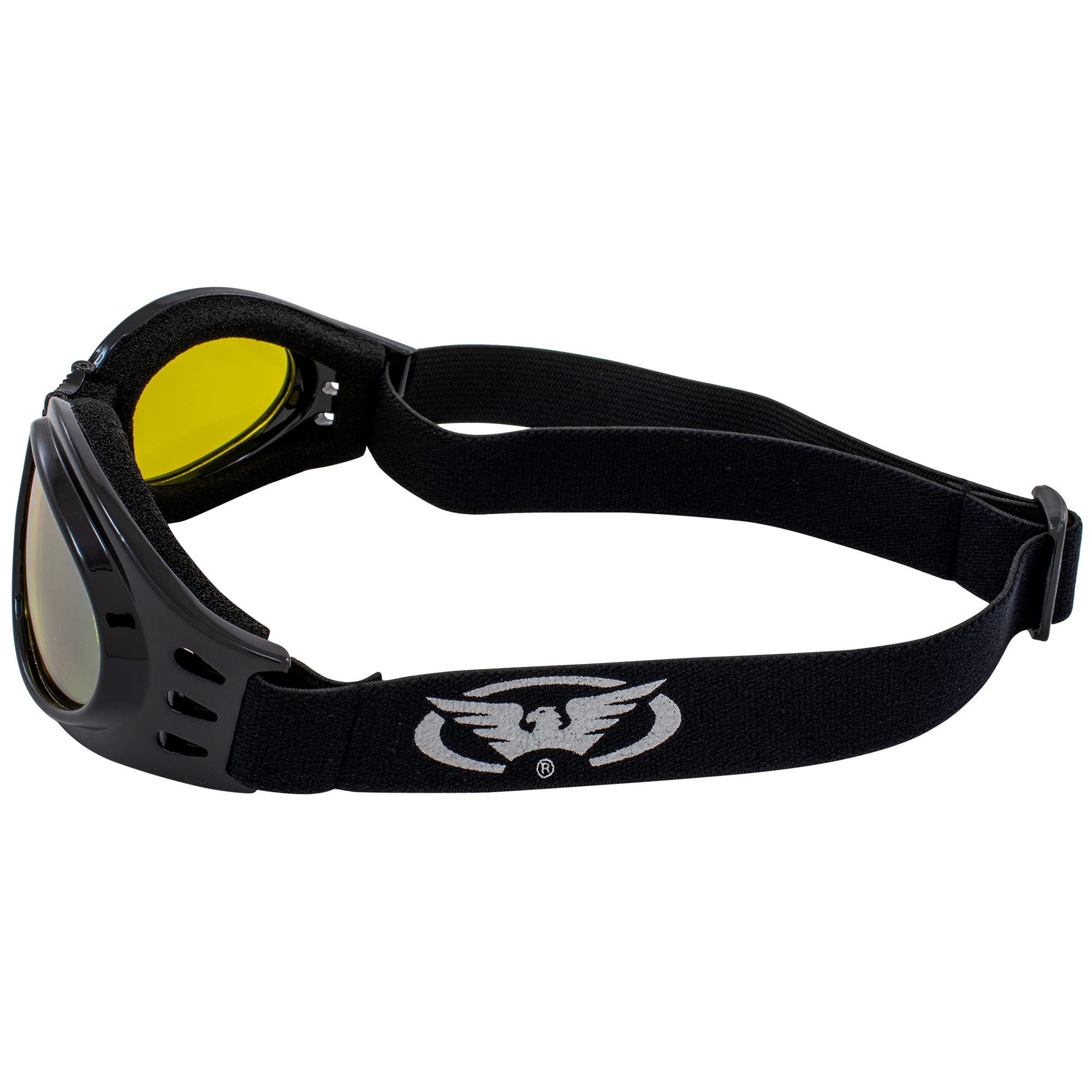 Global Vision 3 Foldable Motorcycle Goggles - Clear, Smoked & Yellow Mirrored Lenses for Burning Man Festival | UV Protection, Windproof Riding Glasses for Motorcycle, ATV, Snowmobile & Outdoor Adventures