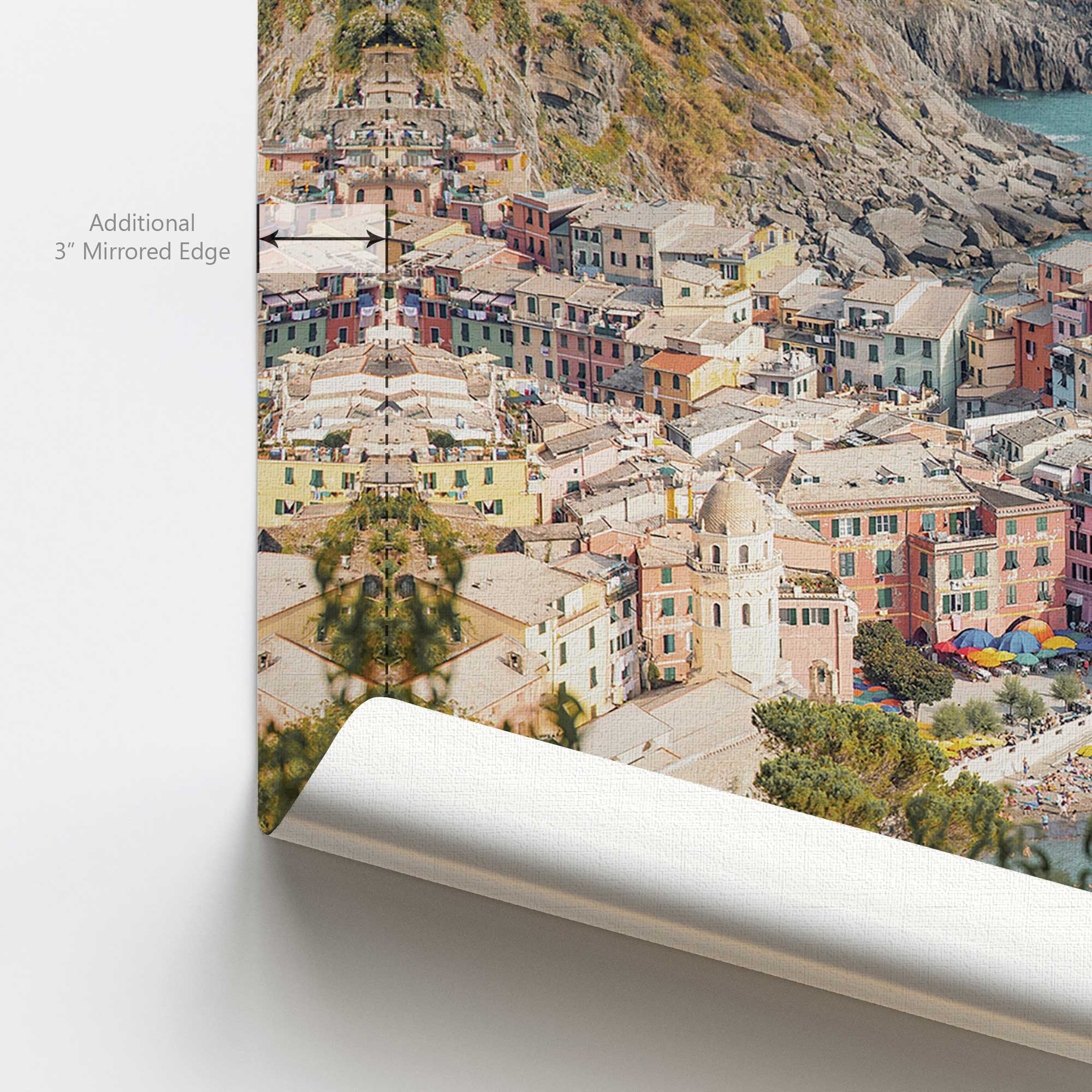 Coastal Town Scenic Canvas Wall Art Print - Beach House Decor, Living Room & Bedroom Wall Decor