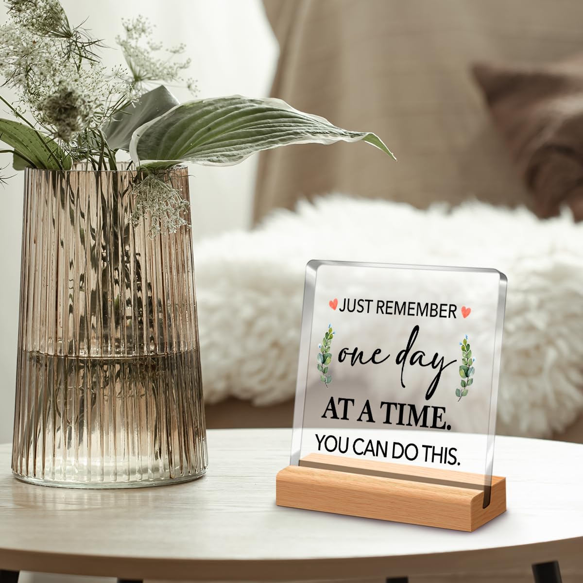 Little Reminders Desk Sign - Positive Acrylic Plaque with Inspirational Message - Motivational Office Decor for Women & Coworkers - Perfect Cheer Up Gift for Friends, Colleagues & Boss (A358) - Ideal for Office, Home Desk & Workspace Motivation