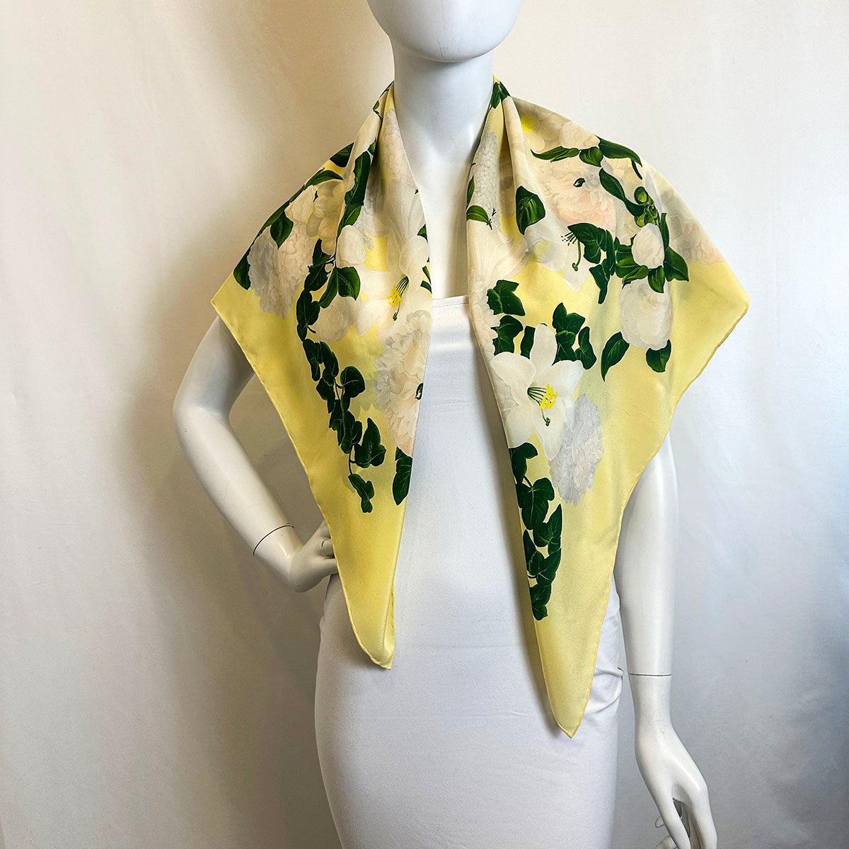 Chanel Camellia Silk Scarf for Women - Luxury Designer Fashion Accessory - Elegant Floral Print Shawl for Parties, Weddings & Special Occasions