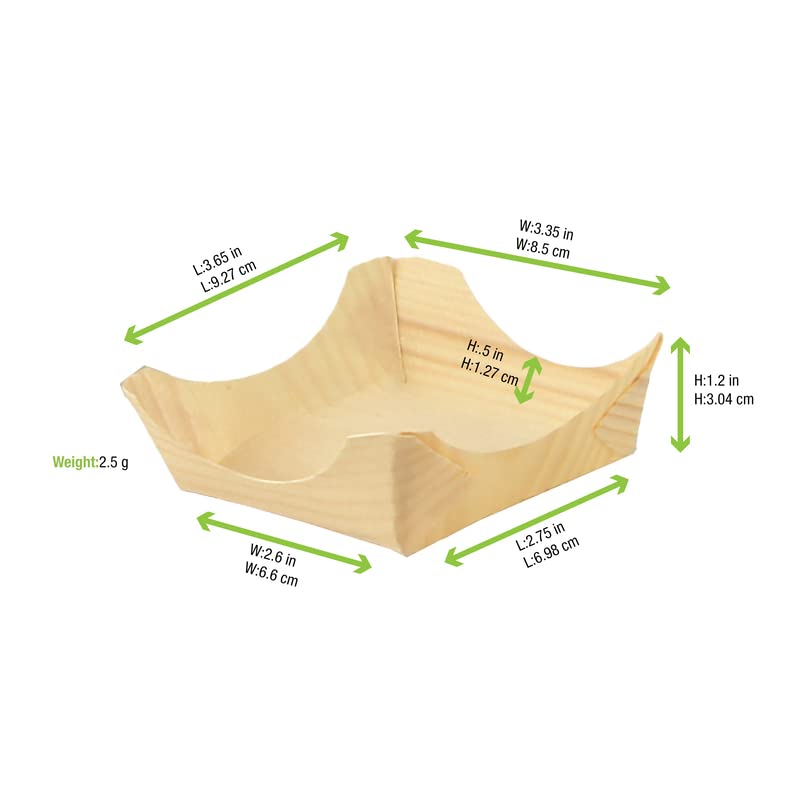 Organic Square Wooden Plates 3.4