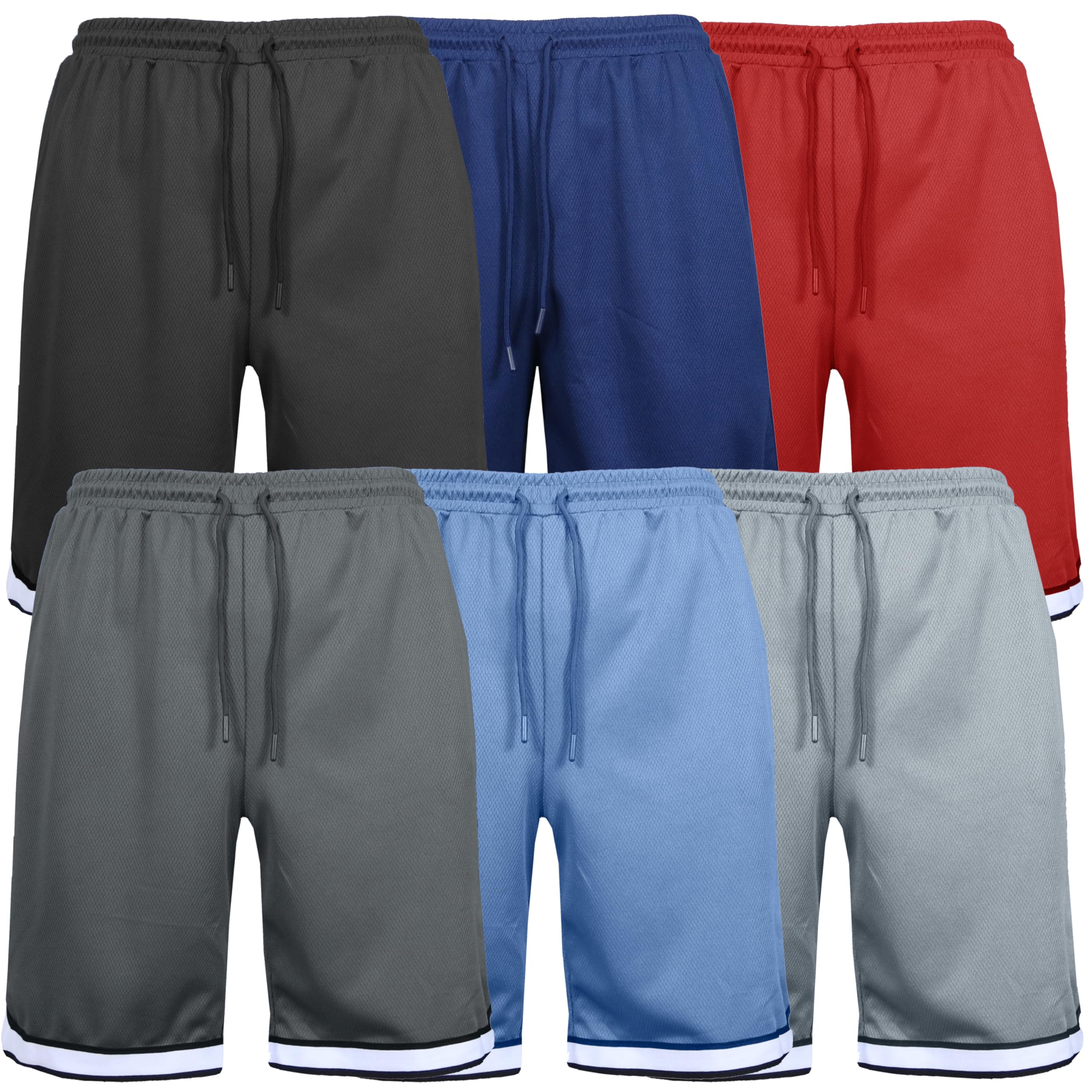 Harvic Men's Quick Dry Mesh Athletic Shorts with Pockets - Lightweight Running & Gym Workout Shorts for Active Lifestyles - Perfect for Jogging, Training, and Outdoor Sports