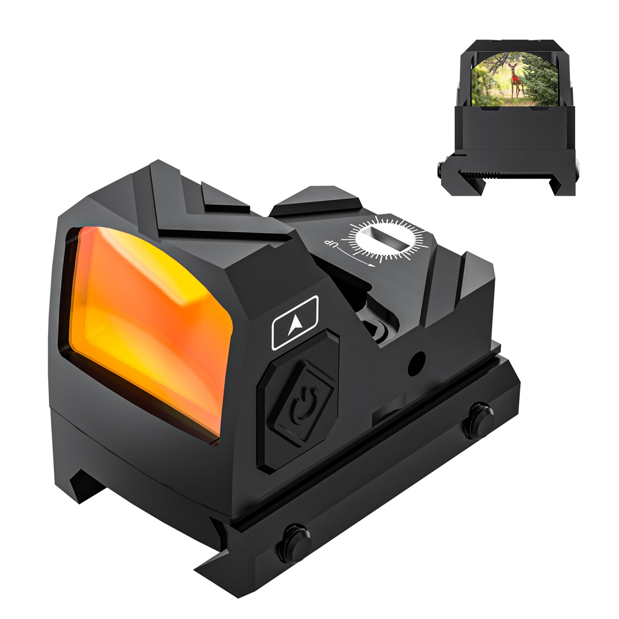 Tactical RMR Red Dot Sight Pistol - 2MOA Red Dot Scope with Shake Awake & 12 Brightness Levels | Mini Reflex Sight for Handguns & Rifles on 20mm Picatinny/Weaver Rails | Ideal for Hunting, Shooting Range & Tactical Training