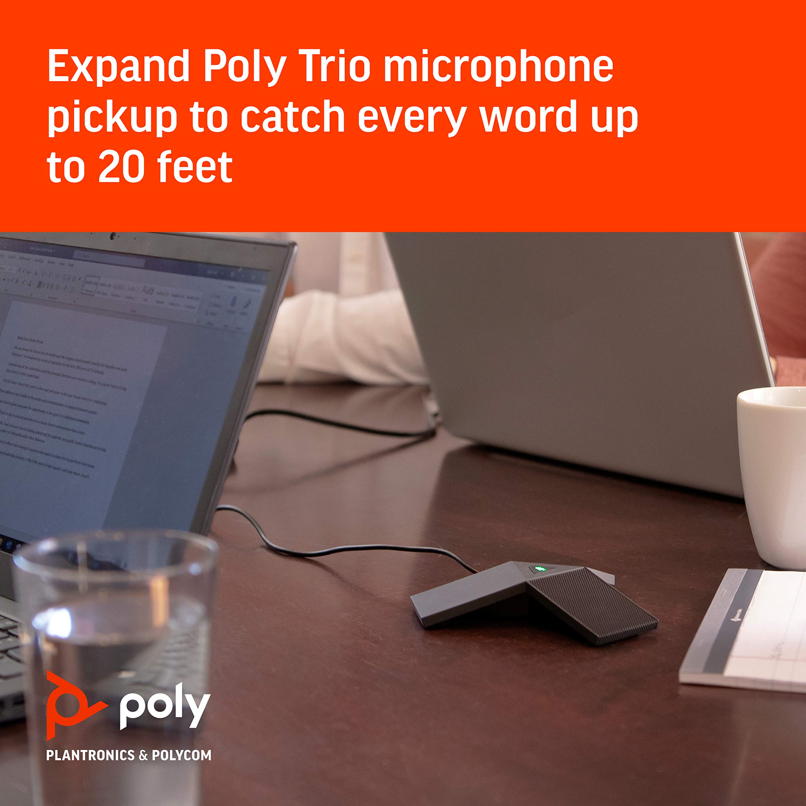 Polycom RealPresence Trio Expansion Microphones (2200-65790-001) - Premium Conference Room Audio Solution for Clear Calls & Meetings | Ideal for Office, Boardroom & Remote Collaboration