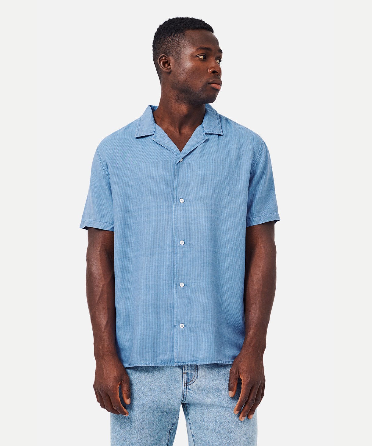 The La Vista Short Sleeve Shirt for Men - Premium Indigo Cotton Casual Wear - Perfect for Summer Outings & Beach Vacations