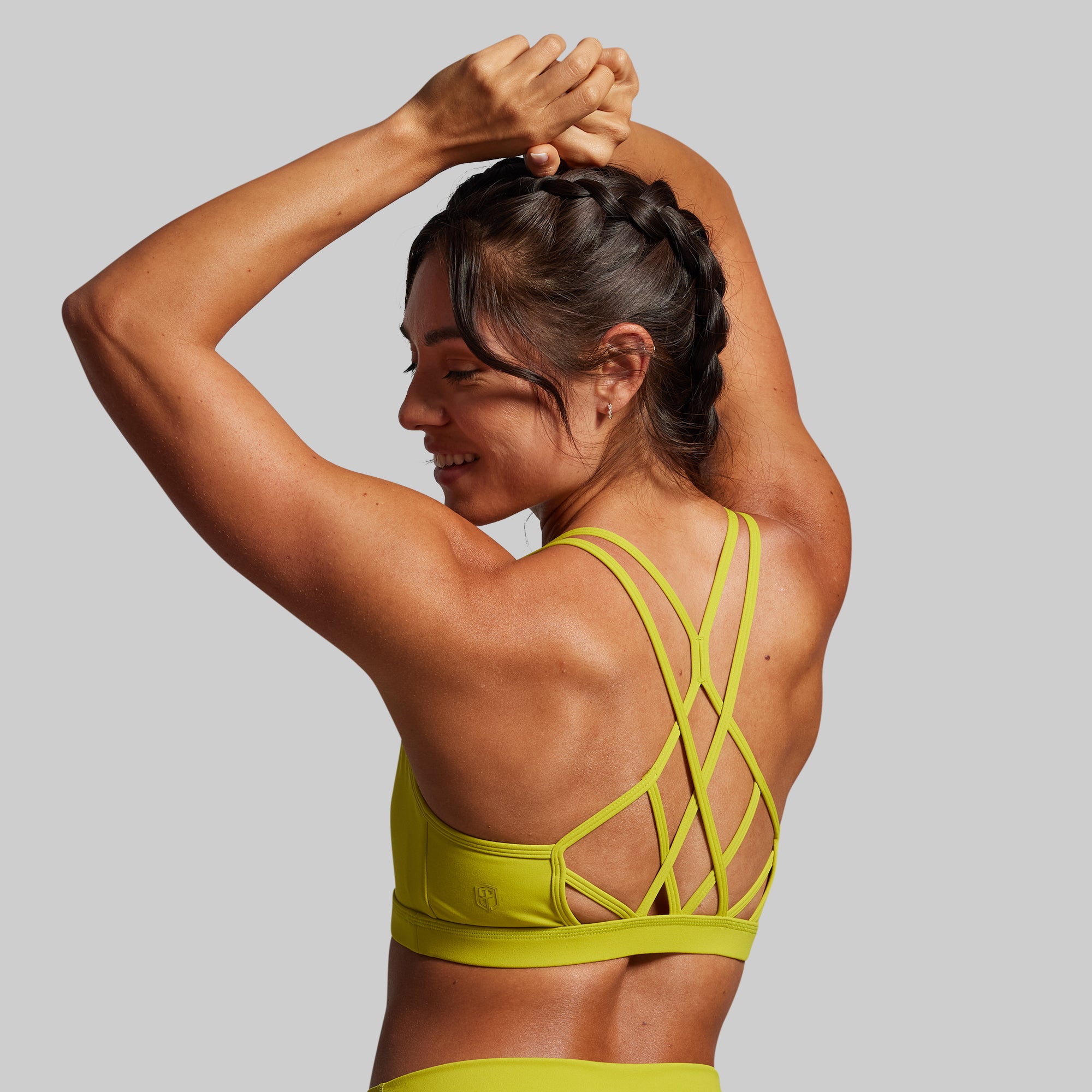 New Heights Booty Short Set - High Waisted Workout Shorts for Women (Citronelle Green) | Gym, Yoga & Running Activewear