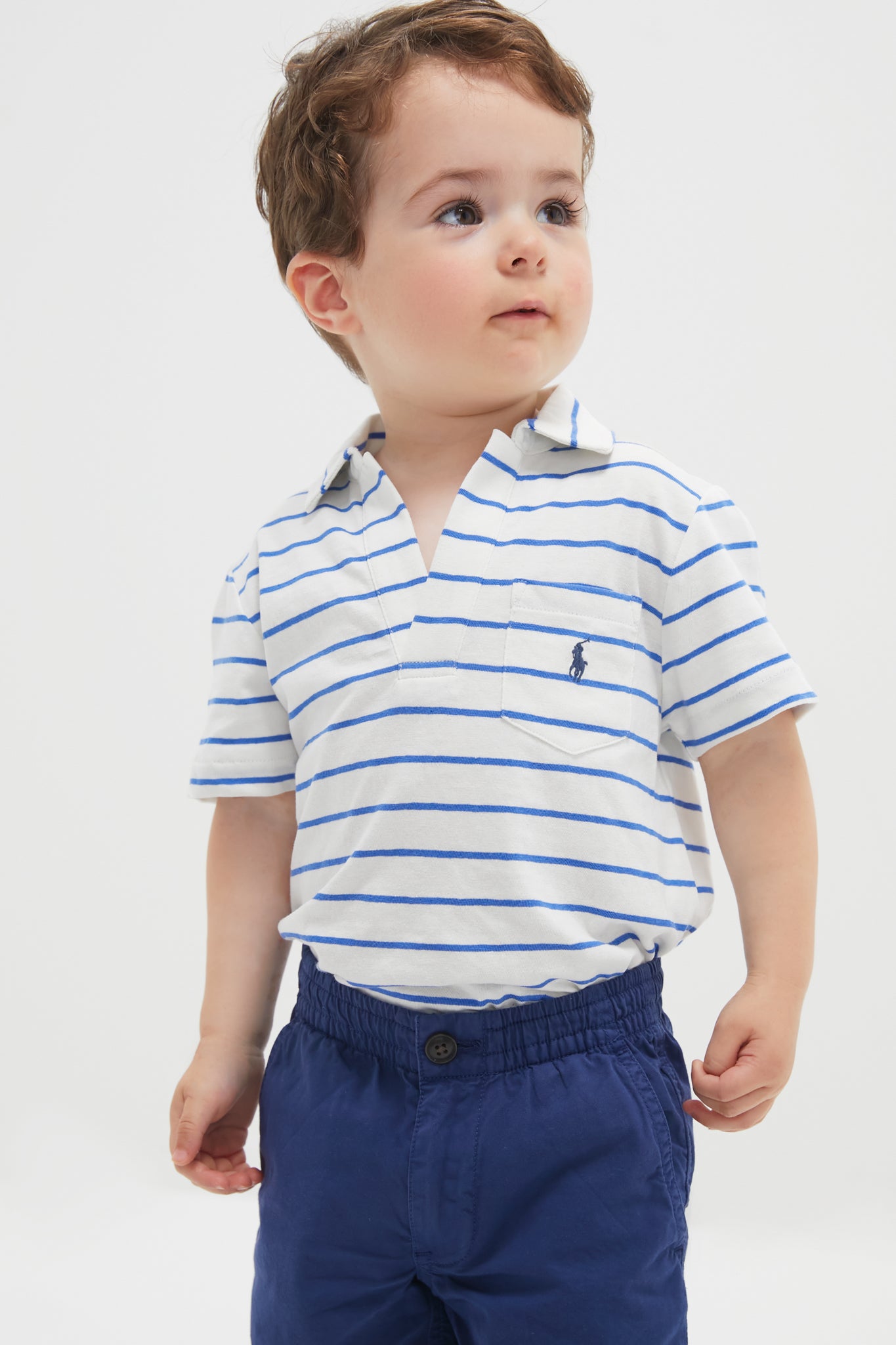 Boys Light Navy Parachute Twill Relaxed Fit Easy Shorts - Comfortable Casual Pants for School, Play & Everyday Wear