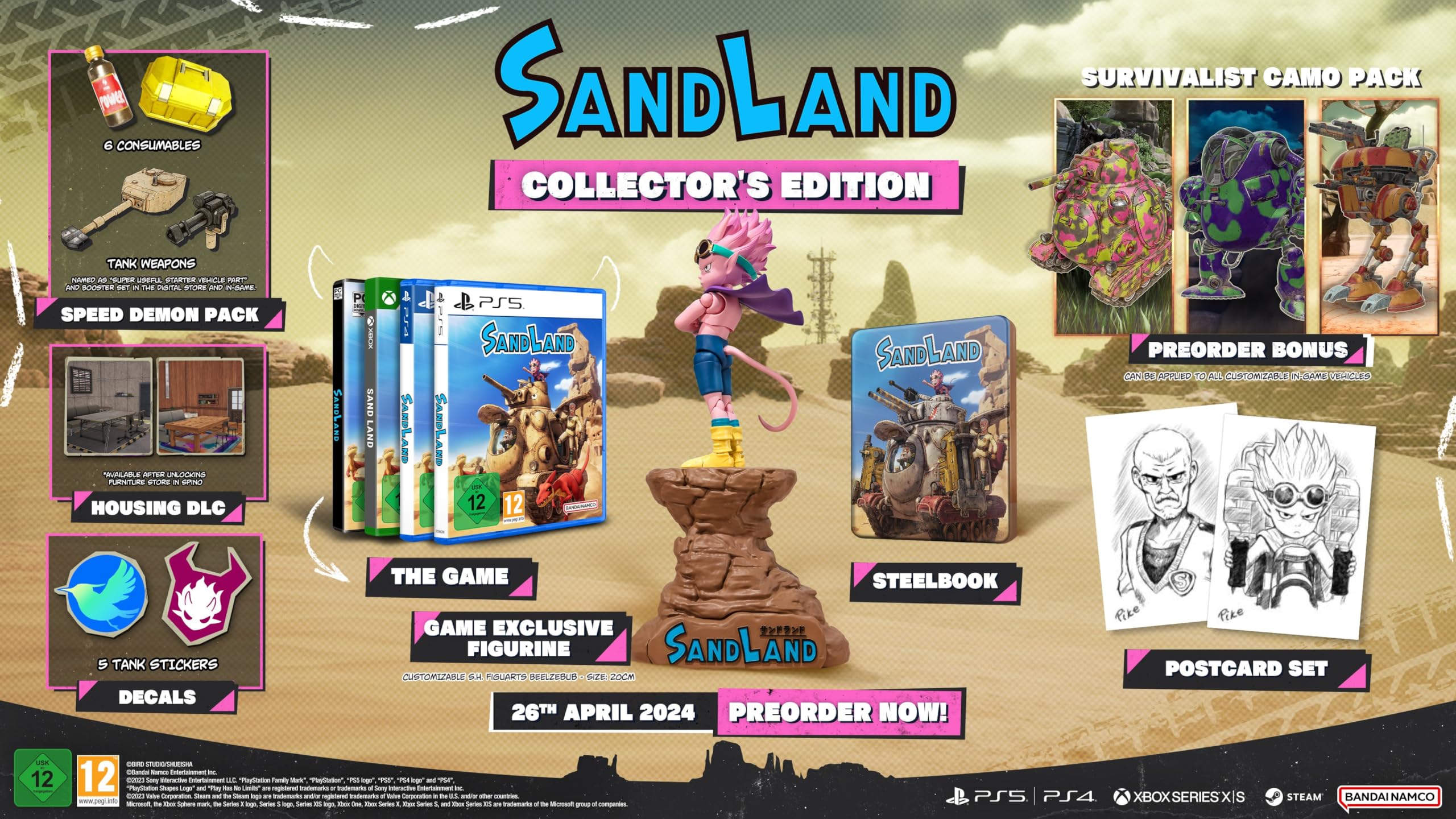 SAND LAND Collector's Edition - PlayStation 5 (PS5) Game | Limited Edition Bundle with Exclusive Content - Perfect for Anime Fans & Action RPG Gamers | Great for Gaming Nights & Collector's Displays