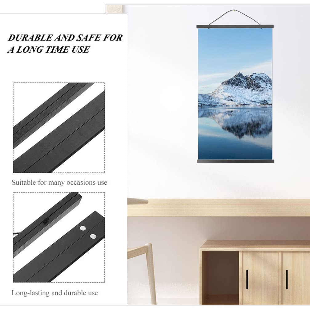 FOMIYES 4-Pack Magnetic Poster Hanger Frames - Multi-Function Sign Stand & Scroll Poster Accessories for Home, Office, and Retail Displays - Perfect for Wall Decor, Advertising, and Art Exhibitions