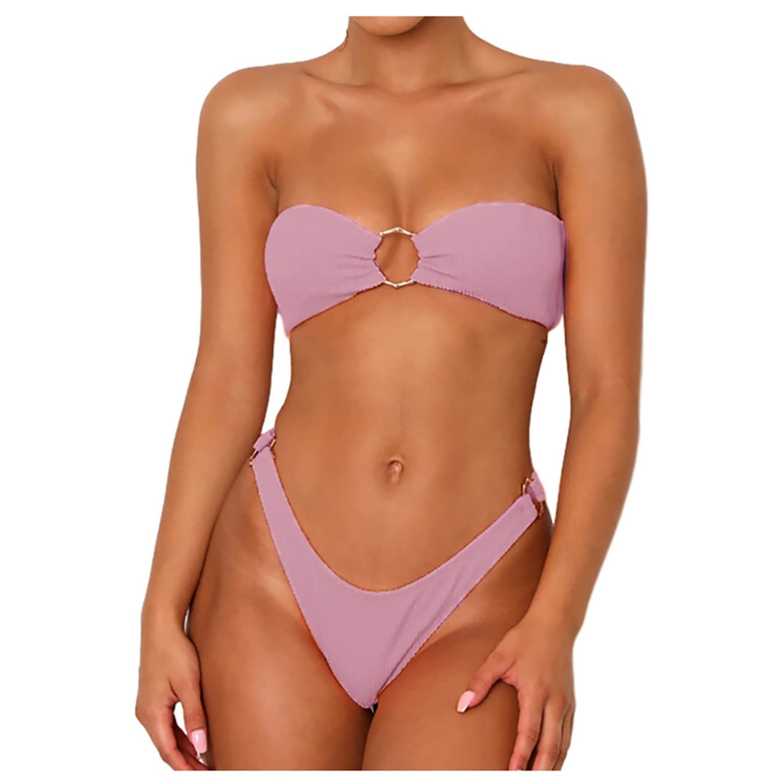 Brazilian Bikini for Women - Cheeky Two Piece Swimsuits Set | High Waist Bikini Bottom & Triangle Top | Sexy Beachwear for Summer Vacation, Pool Party & Tropical Getaway
