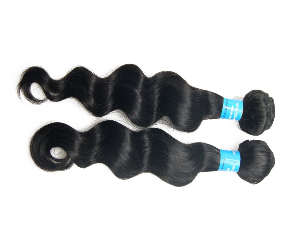 18-Inch 100% Peruvian Human Hair Extensions | Loose Deep Wave Weave | Jet Black Natural Color | For Women's Beauty & Styling | Perfect for Parties, Weddings & Everyday Glam