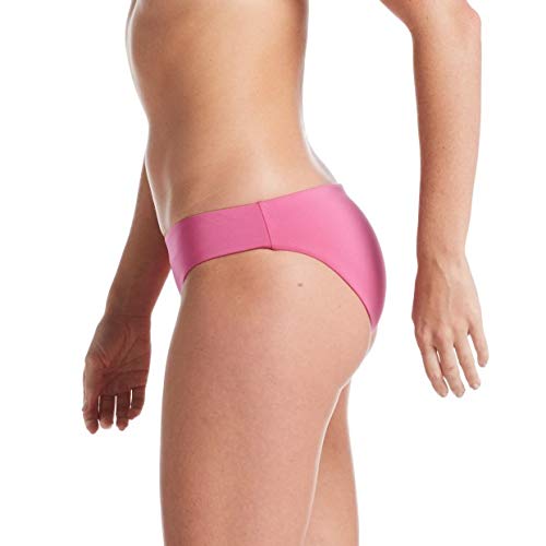 Nike Swim Essential Bikini Bottom - Women's High Waisted Swimwear in Cosmic Fuchsia for Beach, Pool & Summer Vacation