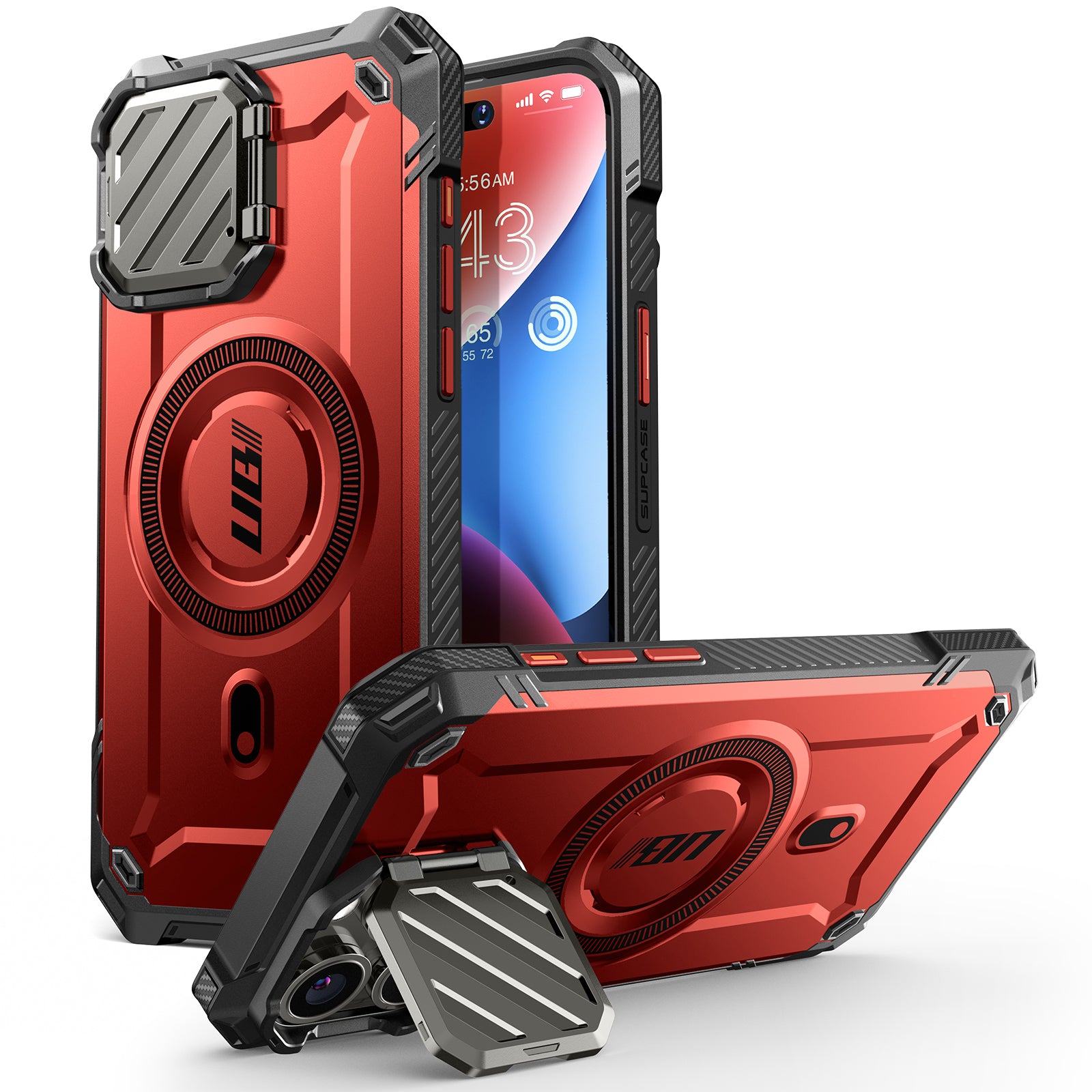 iPhone 15 Pro Max 6.7 Inch Unicorn Beetle MAG XT MagSafe Protective Case - Metallic Red | Shockproof & Wireless Charging Compatible | Perfect for Outdoor Adventures & Daily Use