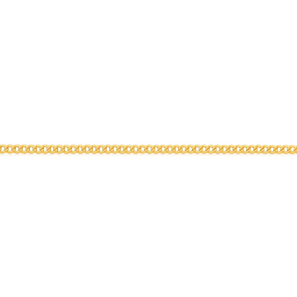 9ct Radiant Yellow Gold Copper Filled Curb Chain Necklace for Men & Women - Perfect for Layering, Everyday Wear & Gift Giving