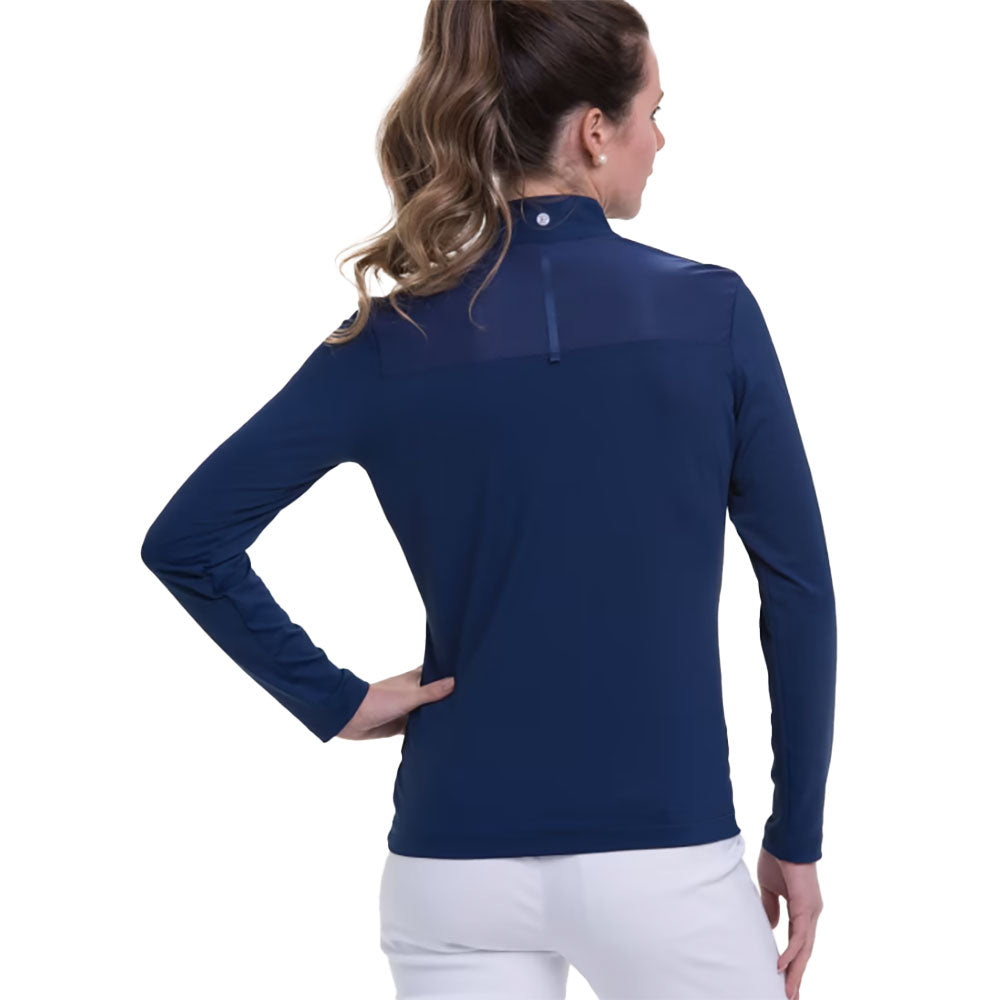 EP New York Women's Zip Mock Long Sleeve Golf Pullover - Stylish & Comfortable for Golf, Workout & Casual Wear