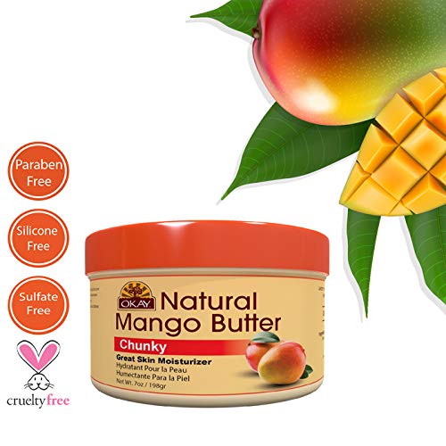 Okay 100% Pure Mango Butter Chunks - 8 Ounce (226g) | Natural Skincare Ingredient for DIY Lotions, Soaps & Hair Care Products