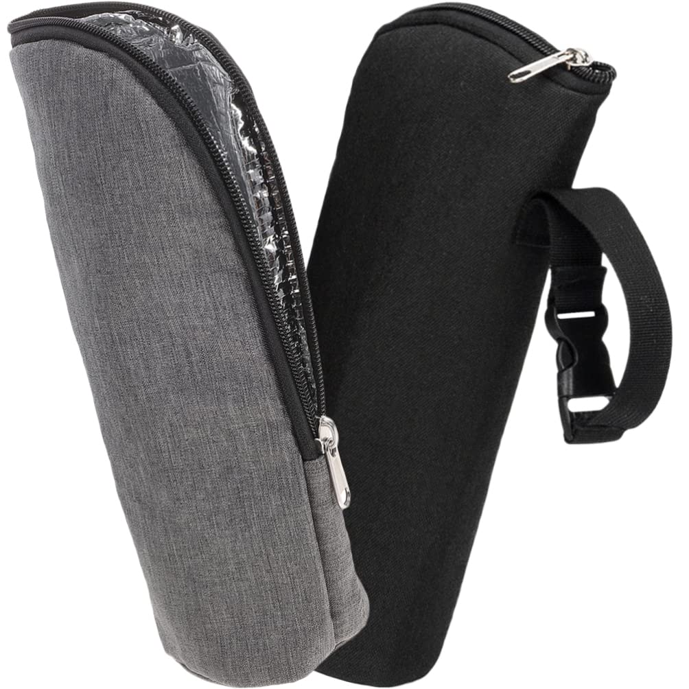 Toddmomy 2-Pack Insulated Baby Bottle Bags - Thermal Breast Milk Storage & Feeding Bottle Holder with Hanging Buckle - Portable Insulated Pouch for Newborns & Toddlers - Perfect for Stroller, Travel & On-the-Go Parents