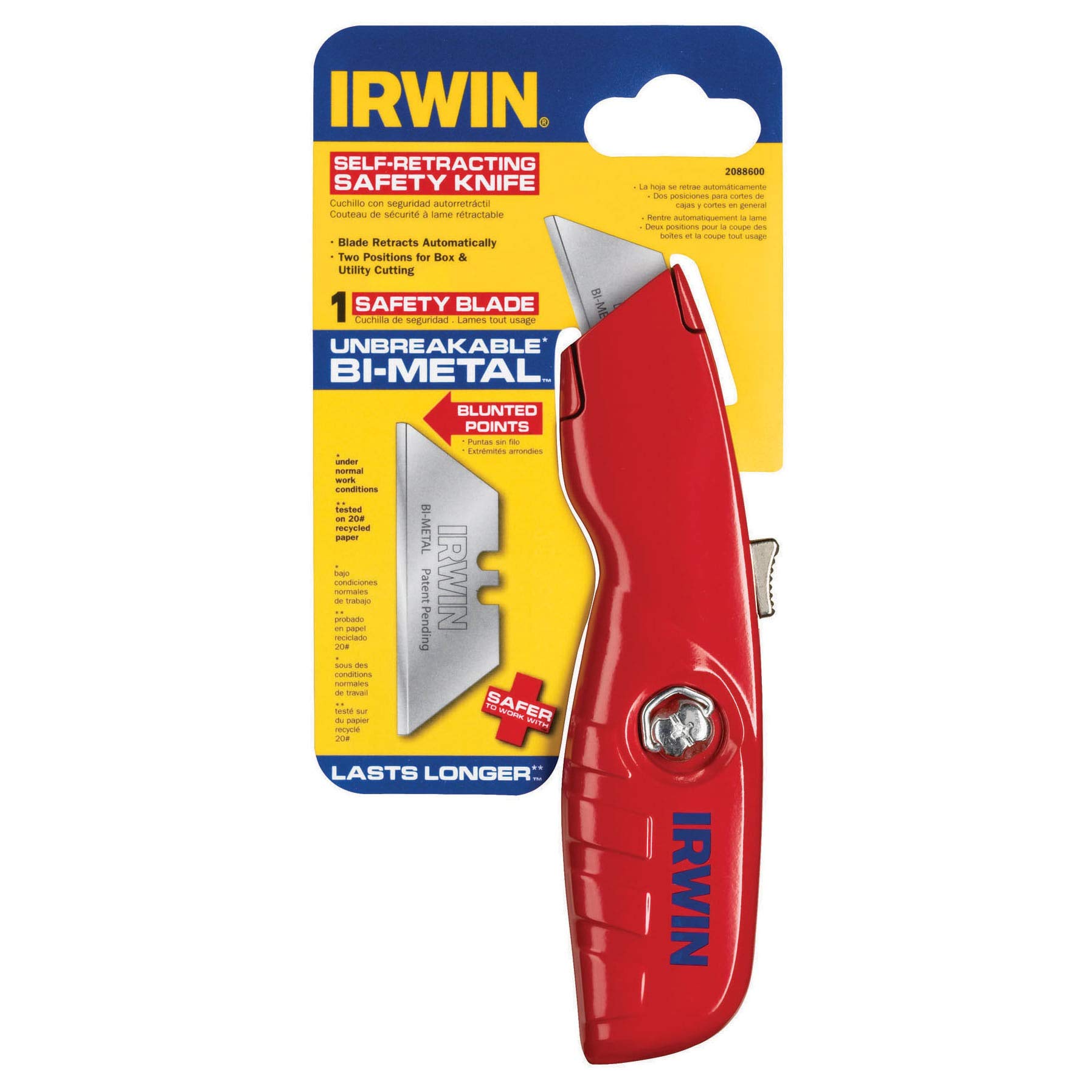 6 Inch Red Safety Knife - Sharp & Secure Utility Blade for Packaging, Crafts & DIY Projects