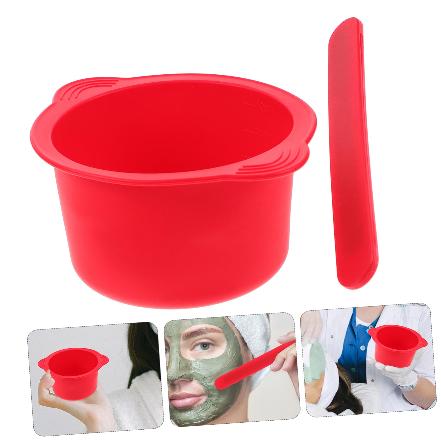 FRCOLOR Red Wax Warmer Replacement Bowl - Silicone Wax Melting Bowl for Hair Removal, Reusable Wax Warmer Liner for Professional & Home Use - Perfect for Salon, Spa & DIY Beauty Treatments
