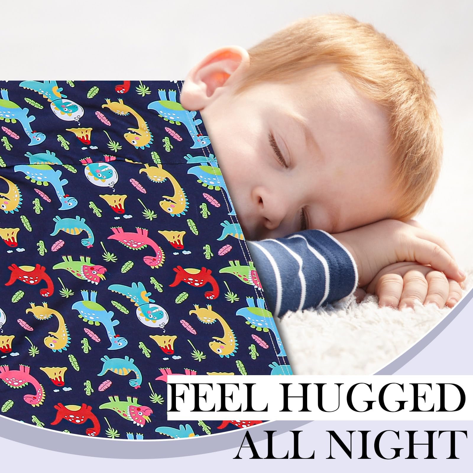 Dinosaur Sensory Sheet for Kids & Adults - Twin Size Breathable Stretchy Comfortable Bedding | Calming Compression Blanket for Toddlers, Autism & Anxiety Relief | Perfect for Christmas Gifts, Sleep Therapy & Sensory Rooms
