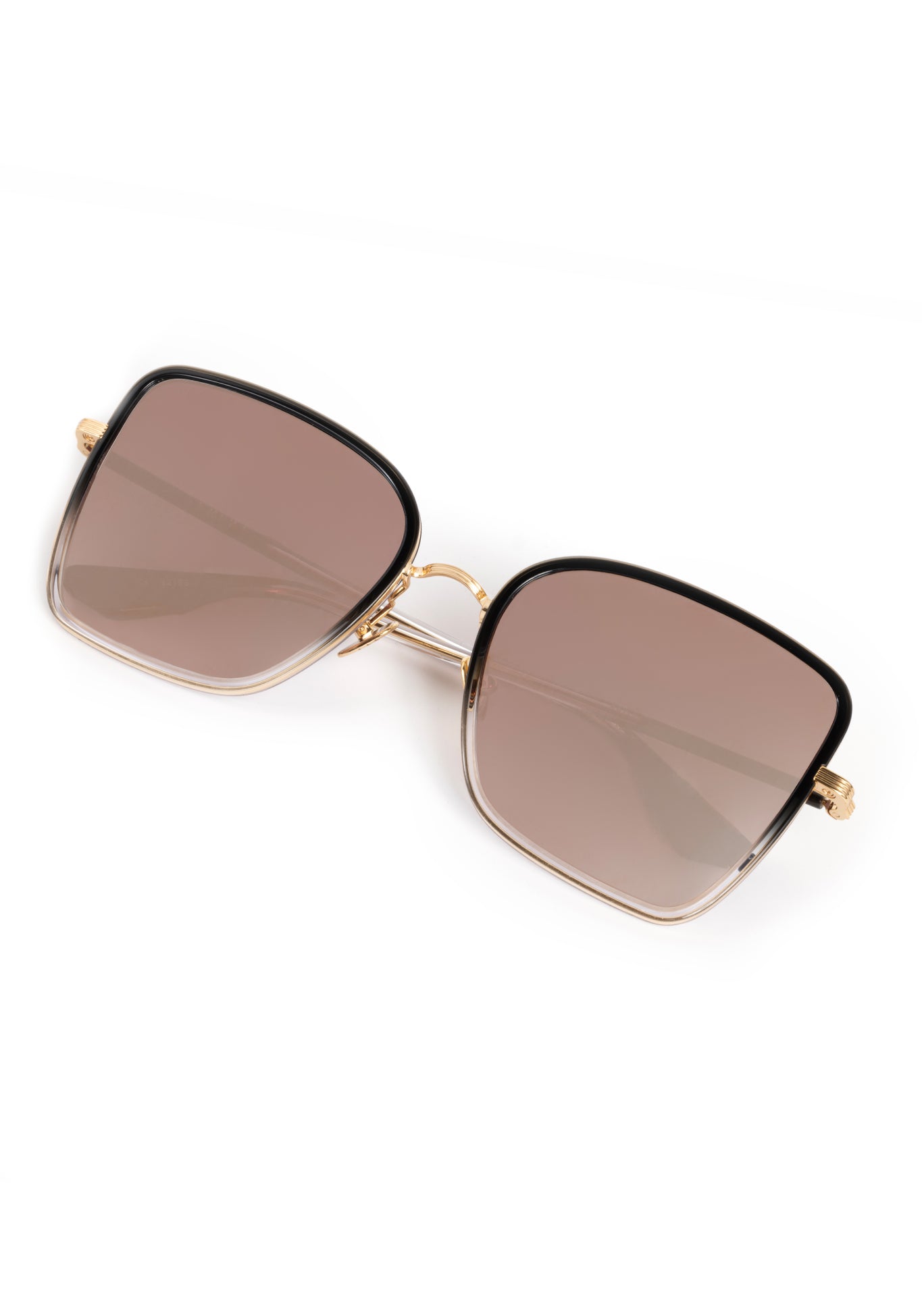 18K Titanium Gold Plated Nightfall Mirrored Sunglasses - Stylish UV Protection for Outdoor Activities, Driving, and Beach Vacations