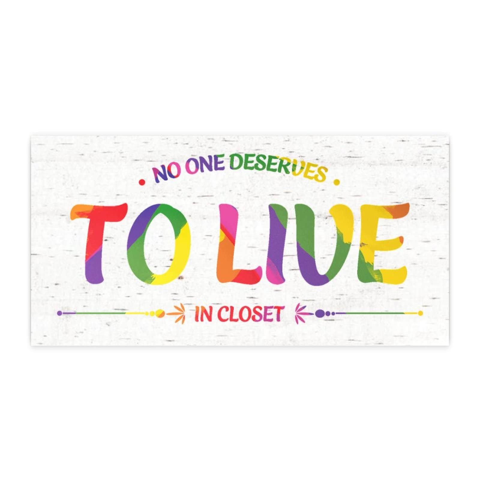 8x16 Inch Gay Pride Parade Wall Decor - Inspirational Wood Plank Plaque with 