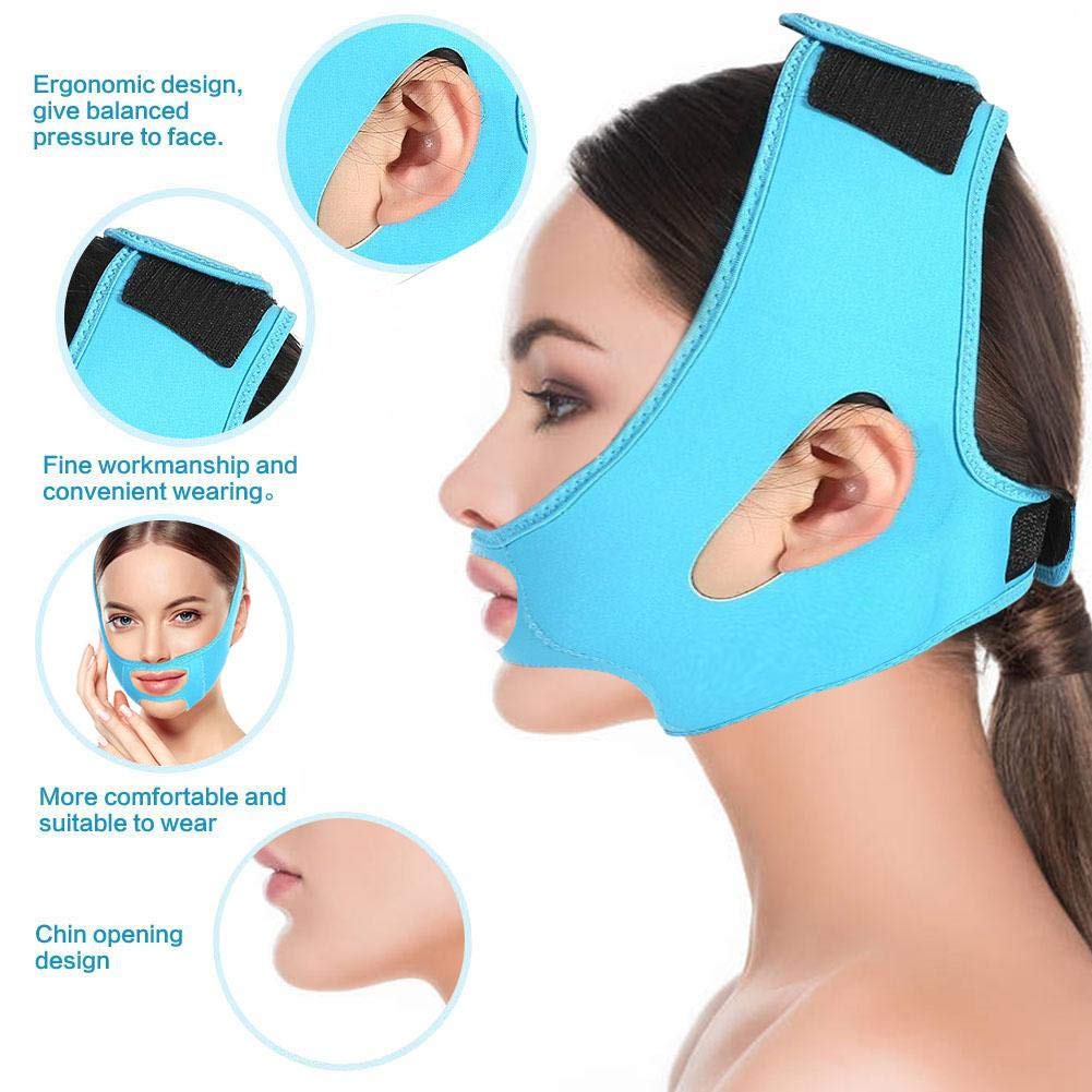 V Line Face Mask - Anti-Wrinkle & Face Lifting Band for Double Chin Reduction - Skin Tightening Facial Bandage for Firming & Slimming - Perfect for Daily Skincare & Beauty Routine