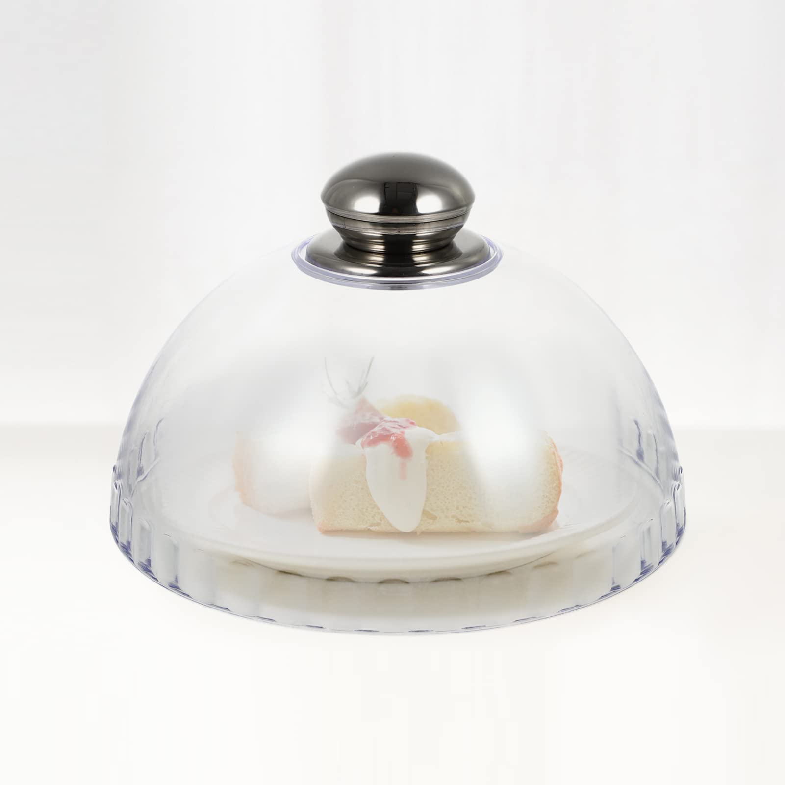 Clear Acrylic Cake Dome Stand - 10 Inch Round Plastic Cloche Cover for Cake Display, Dessert Table Decor, Pastry Showcase - Perfect for Weddings, Bakeries & Party Dessert Tables