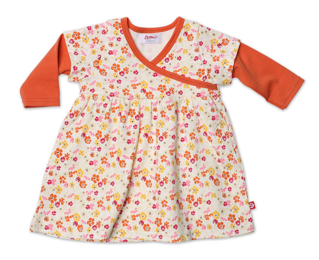 Zutano Organic Wrap Dress - Long Sleeve for Casual Wear