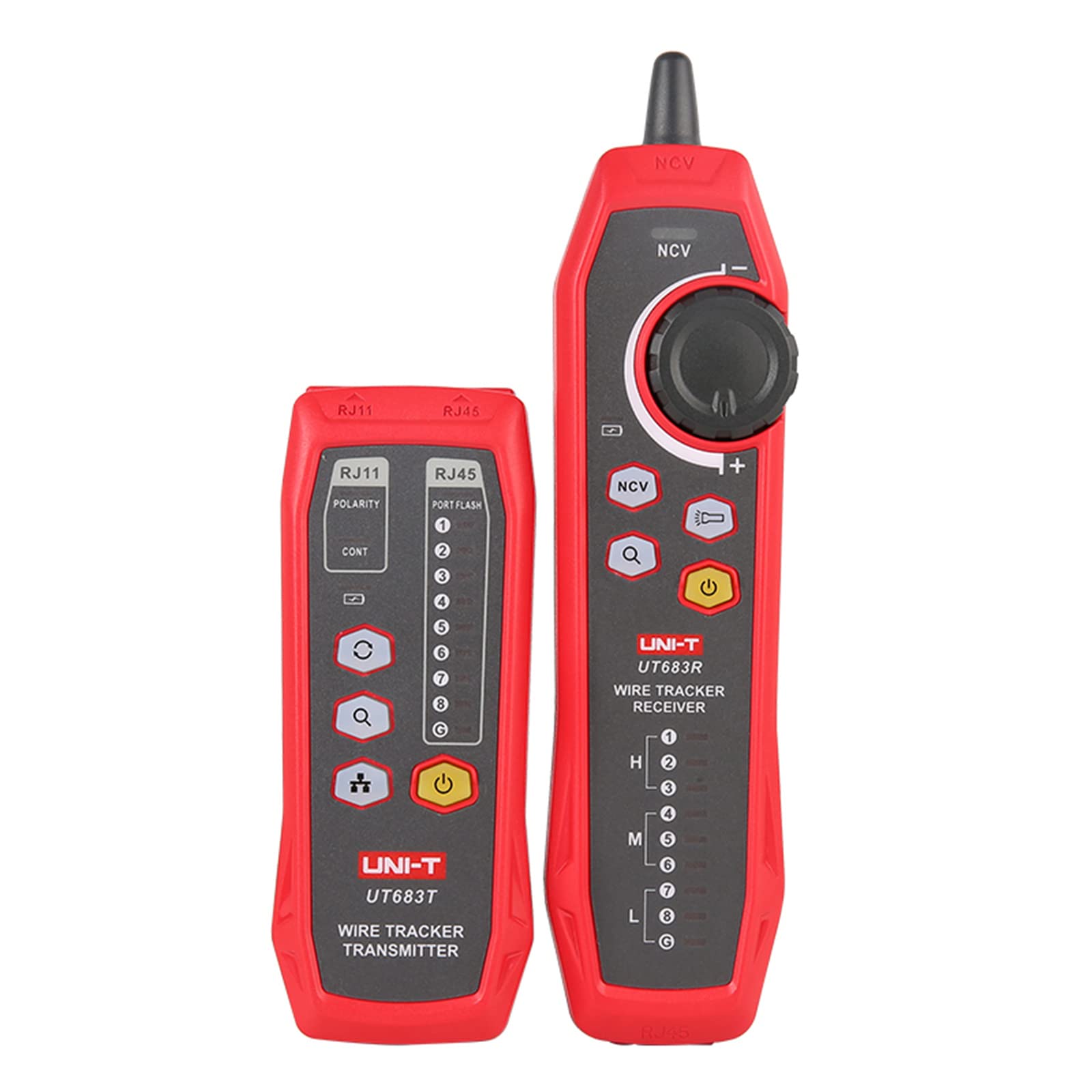 UNI-T UT683KIT RJ11 RJ45 Cable Tester & Wire Tracker Kit - Telephone Line Finder, Network Cable Tester for LAN Maintenance | Ideal for IT Technicians, Network Installations & Home Wiring