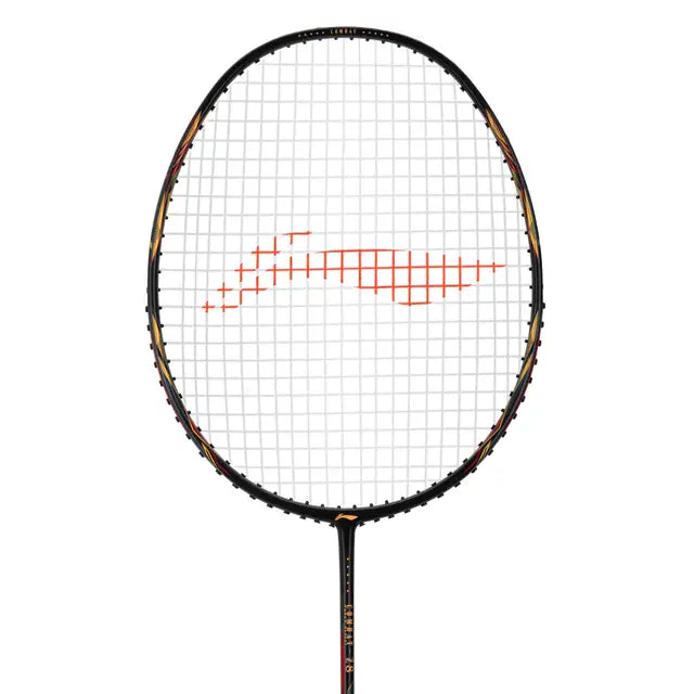 Li Ning Combat Z8 Badminton Racket - Lightweight 80g Carbon Fiber Badminton Racquet (Black/Gold/Red) for Professional & Recreational Players - Perfect for Tournaments & Training Sessions