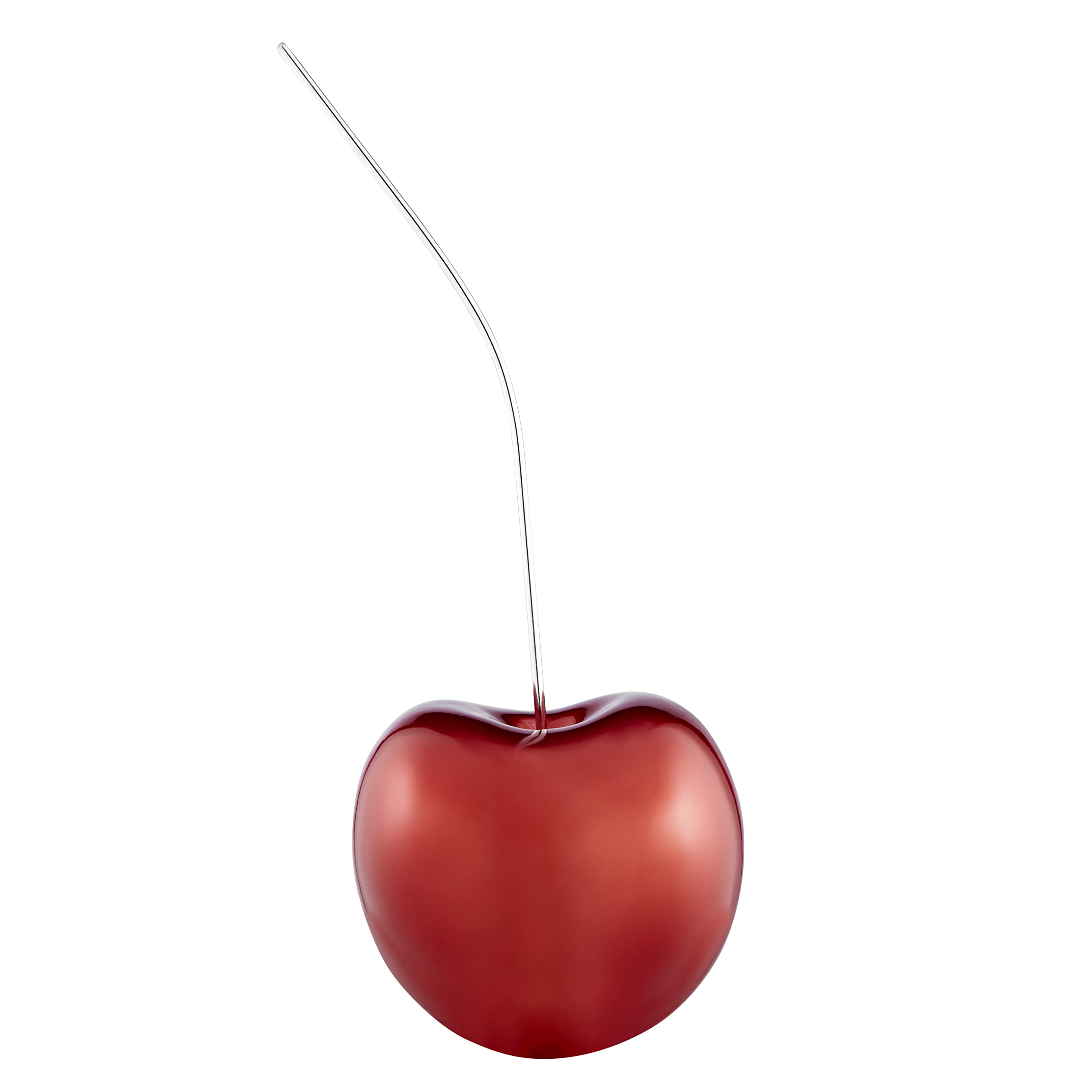 Finesse Decor Cherry Table Sculpture - Artistic Modern Luxury Home Decor (Medium, Metallic Red) - Perfect for Living Room, Dining Table & Office Desk Decoration