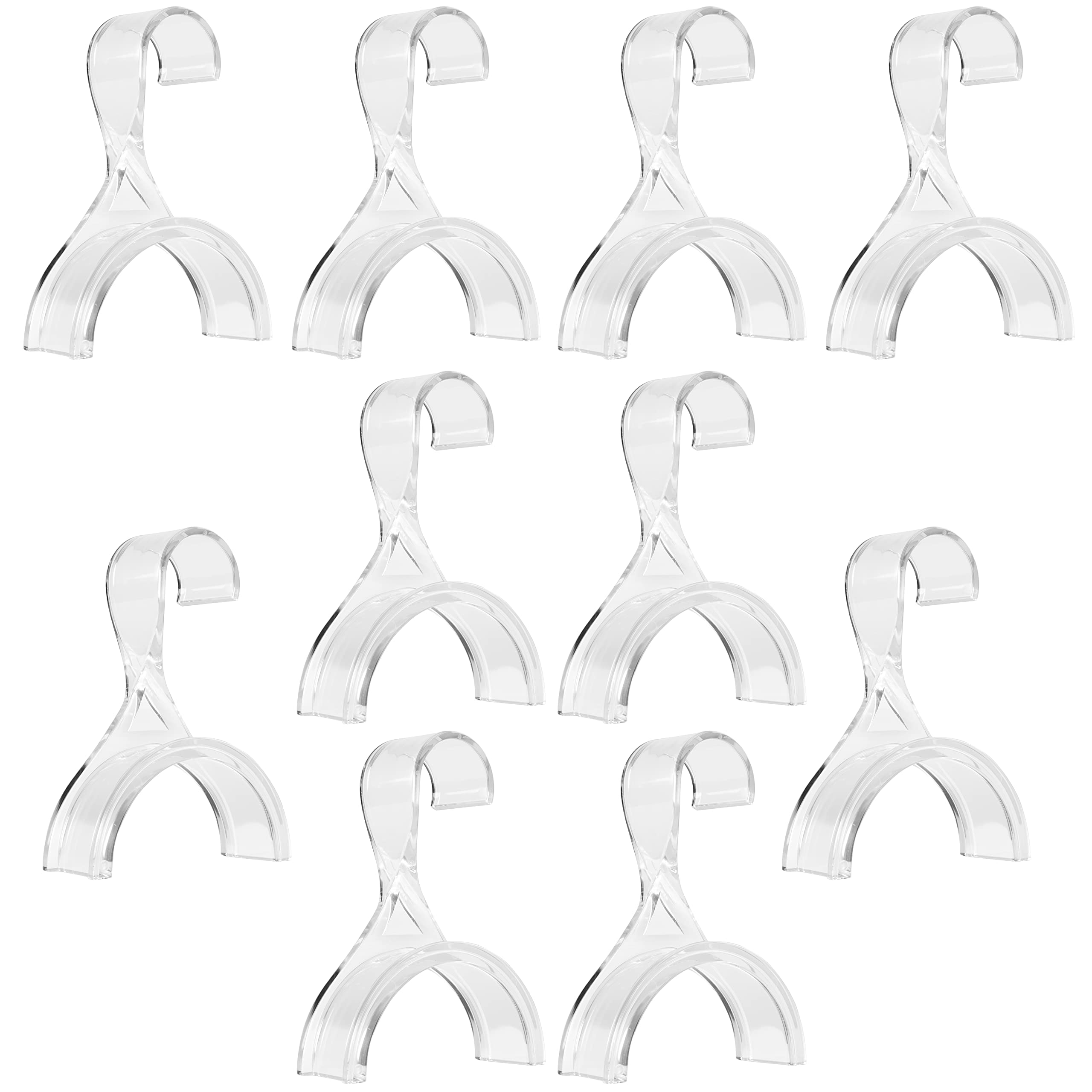 Premium Acrylic Handbag Hangers 10-Pack - Protect & Organize Luxury Purses - Non-Slip Shoulder Bag Hooks for Closet Display - Durable Purse Organizer with Handle Support - Perfect for Closet Organization, Boutique Storage & Handbag Collection Display
