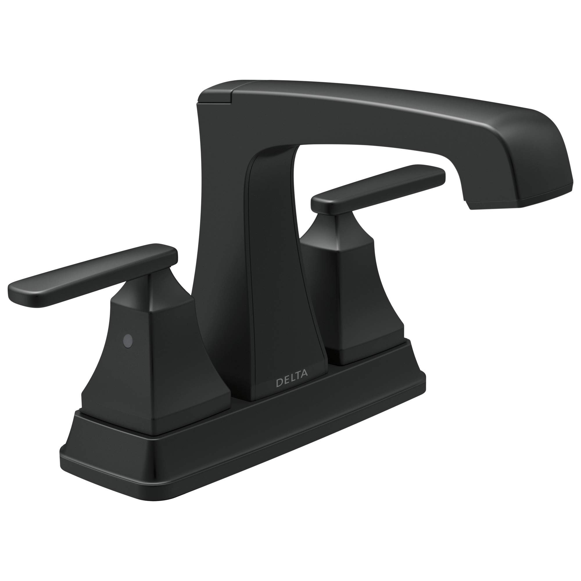 Delta Ashlyn 2-Handle Centerset Bathroom Faucet in Matte Black - Diamond Seal Technology, Metal Drain Assembly - Perfect for Modern Bathroom Vanities & Powder Rooms (Model 2564-BLMPU-DST)