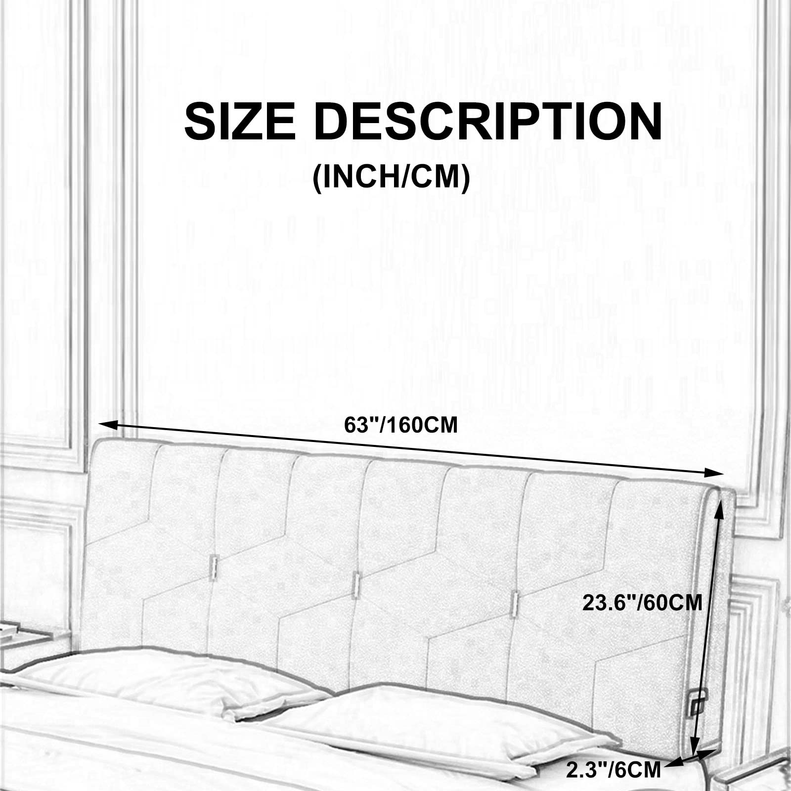 Soft Wrap Tatami Headboard Pillow - 63