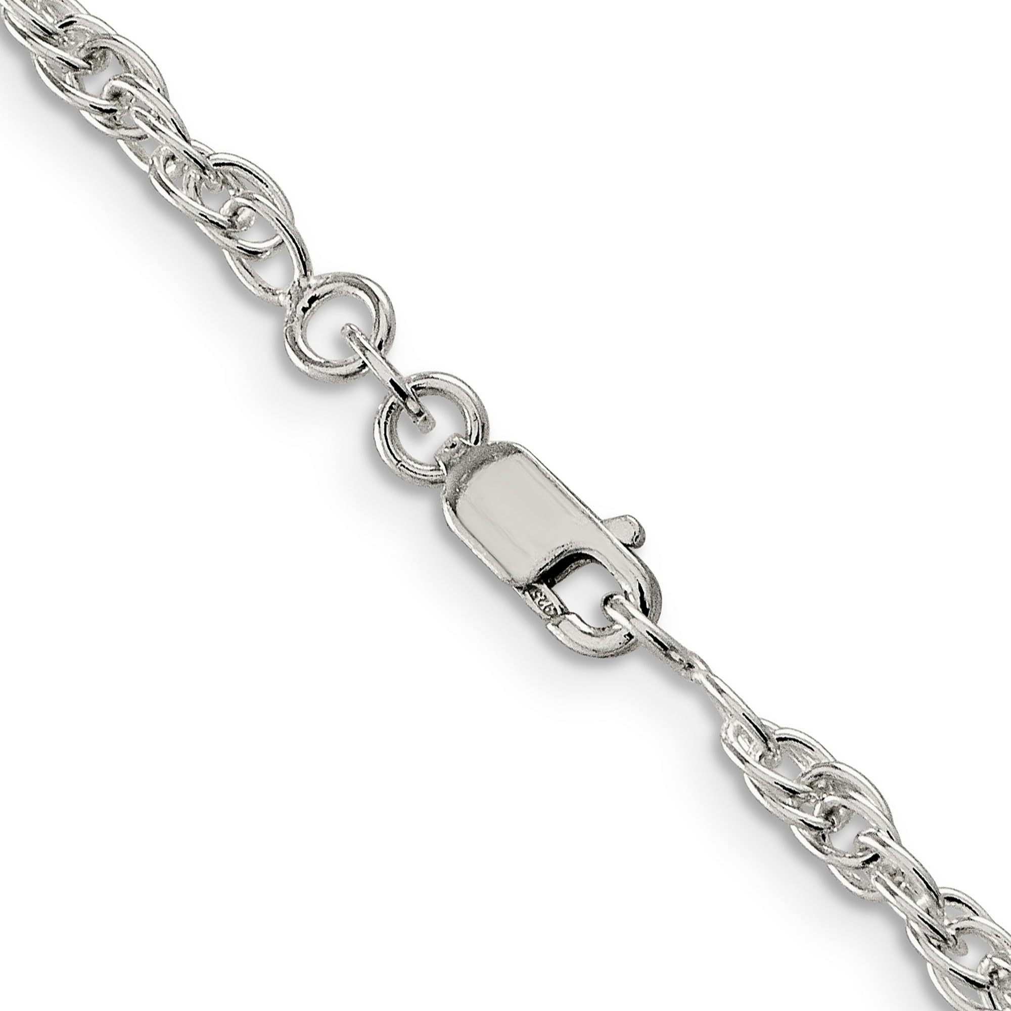 Polished Sterling Silver Rope Cable Chain Necklace for Women - Elegant Layering & Everyday Wear Jewelry