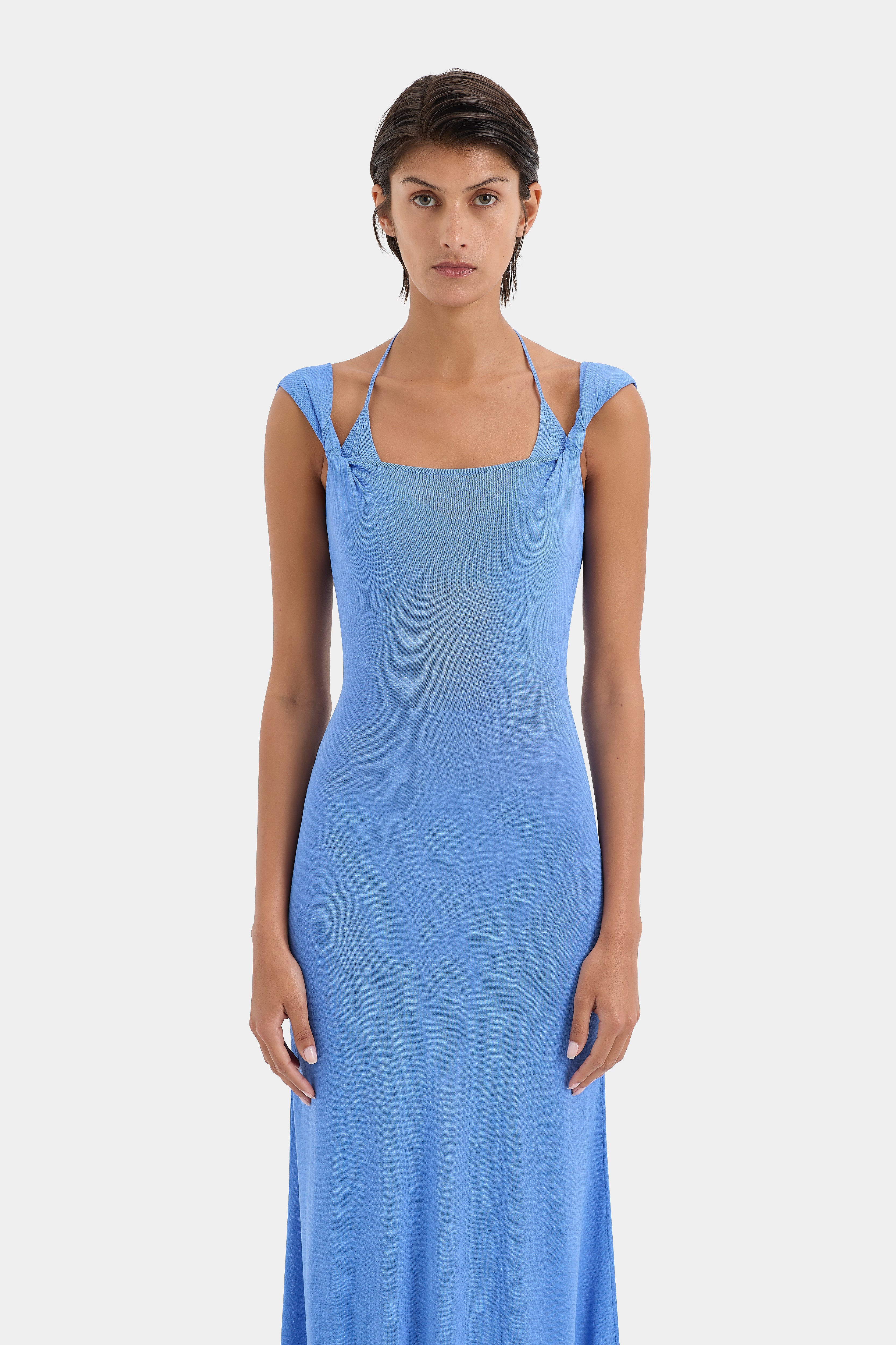 Valejo Women's Halter Neck Summer Dress - Flowy Sleeveless Maxi Dress for Beach, Vacation & Party Wear