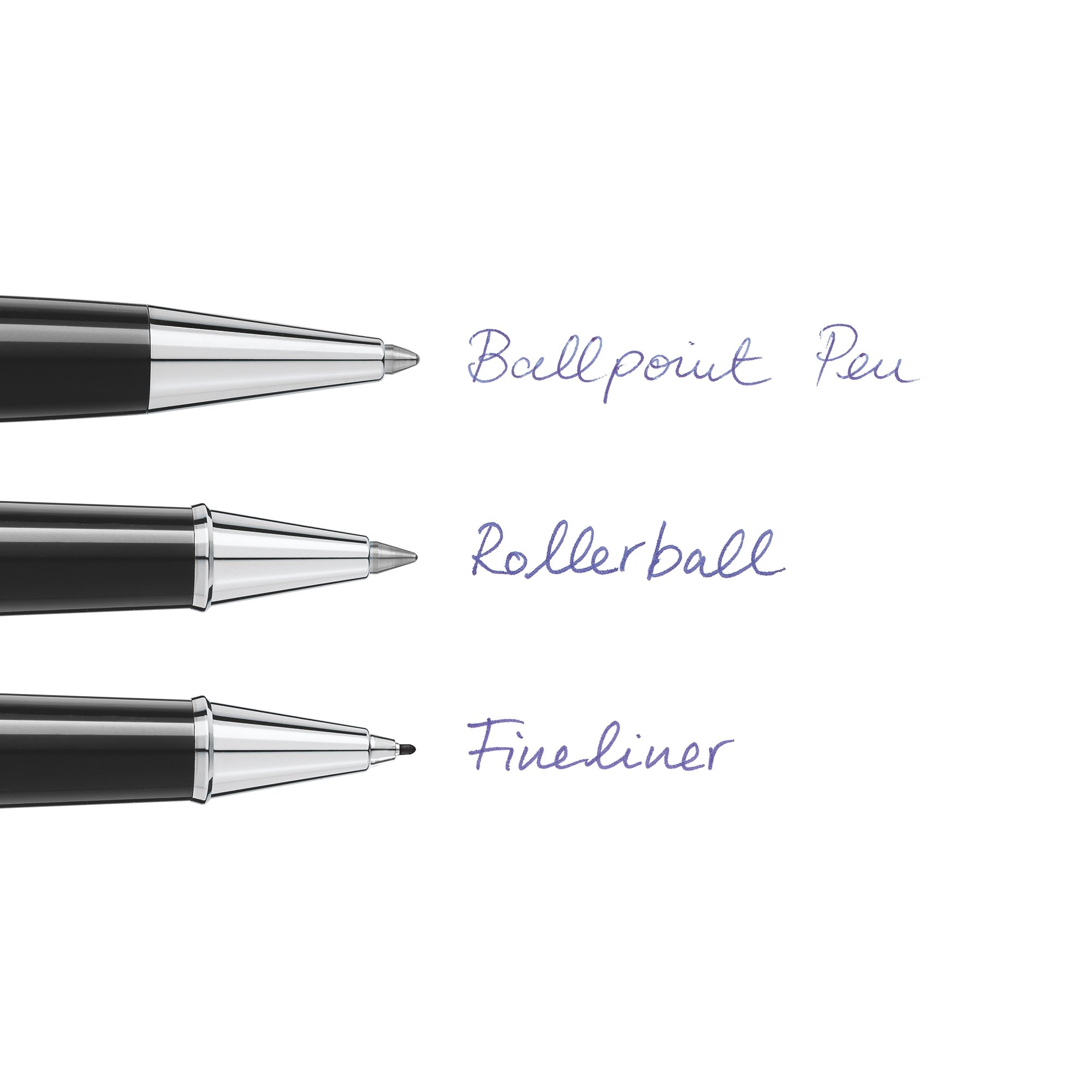 Montblanc Ballpoint Pen Refills Small Pacific Blue 124495 - 3 Pack Blue Ink Refill Cartridges for Meisterstück Hommage à W.A. Mozart & Augmented Paper Pens | Premium Writing Replacement | Office, School, Gift & Signature Use