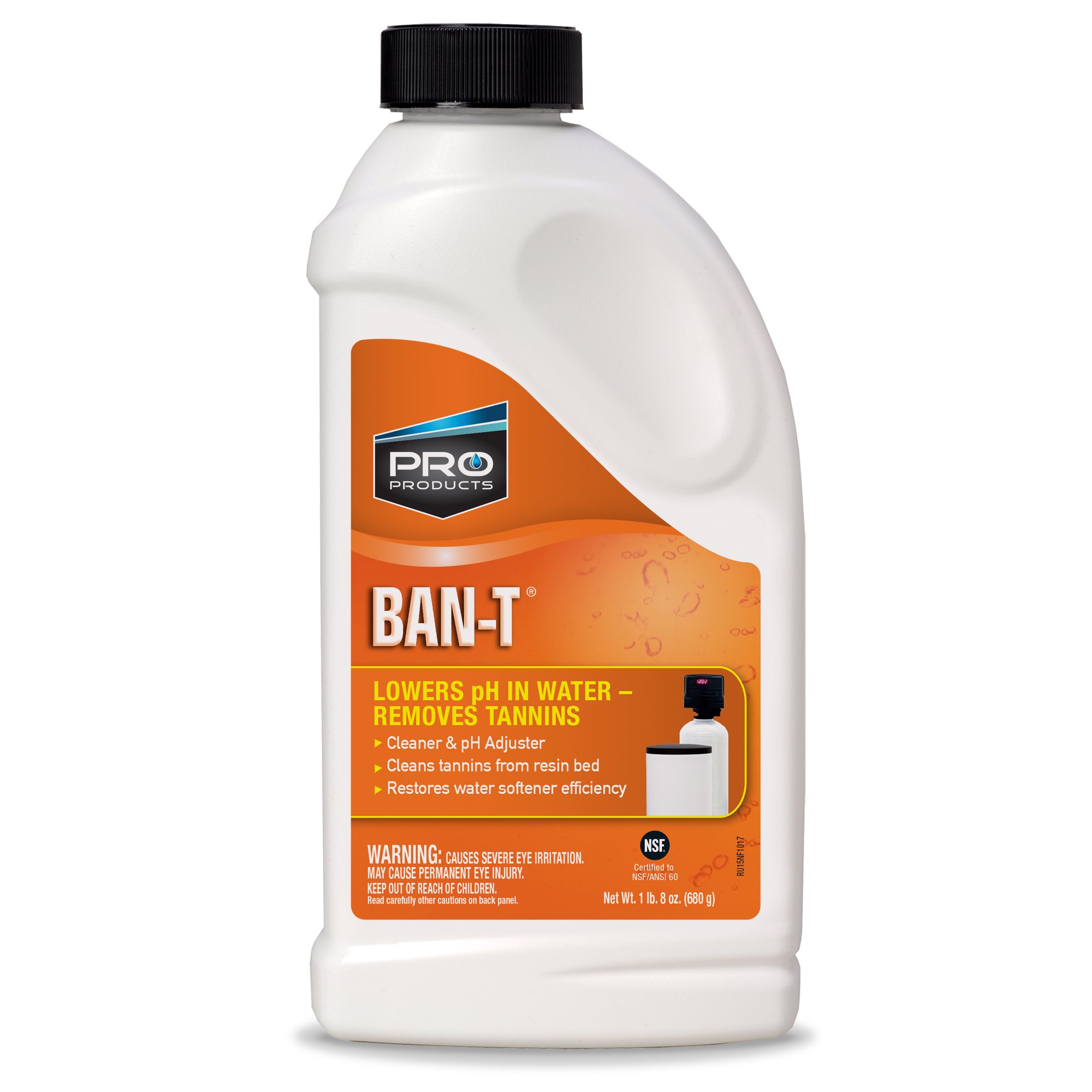 Ban-T Alkaline Water Neutralizer & Cleaner – Water Softener for Tannin & Iron Removal – Eliminates Hard Water Deposits, Limescale & Iron Stains – Improves Water Softener Efficiency – Ideal for Home, RV & Well Water Systems