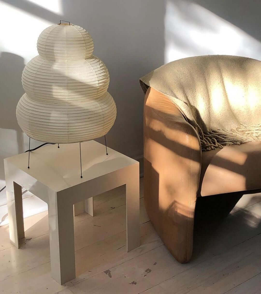 Akari Table Lamp - Modern Japanese Paper Light for Living Room, Bedroom & Office - Soft Ambient Lighting for Home Decor & Relaxation