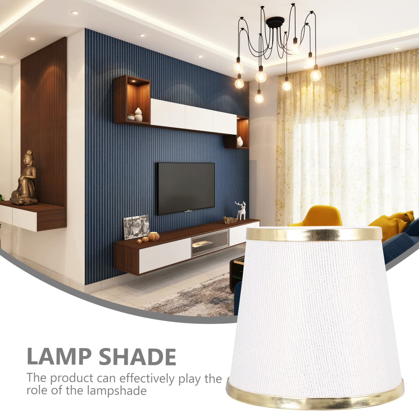 OSALADI Fabric Lamp Shade Cover - Replacement Lampshades for Table Lamps, Chandeliers & Candle Holders | Decorative Metal Light Cover for Home & Office Decor | Perfect for Living Room, Bedroom & Dining Room Lighting