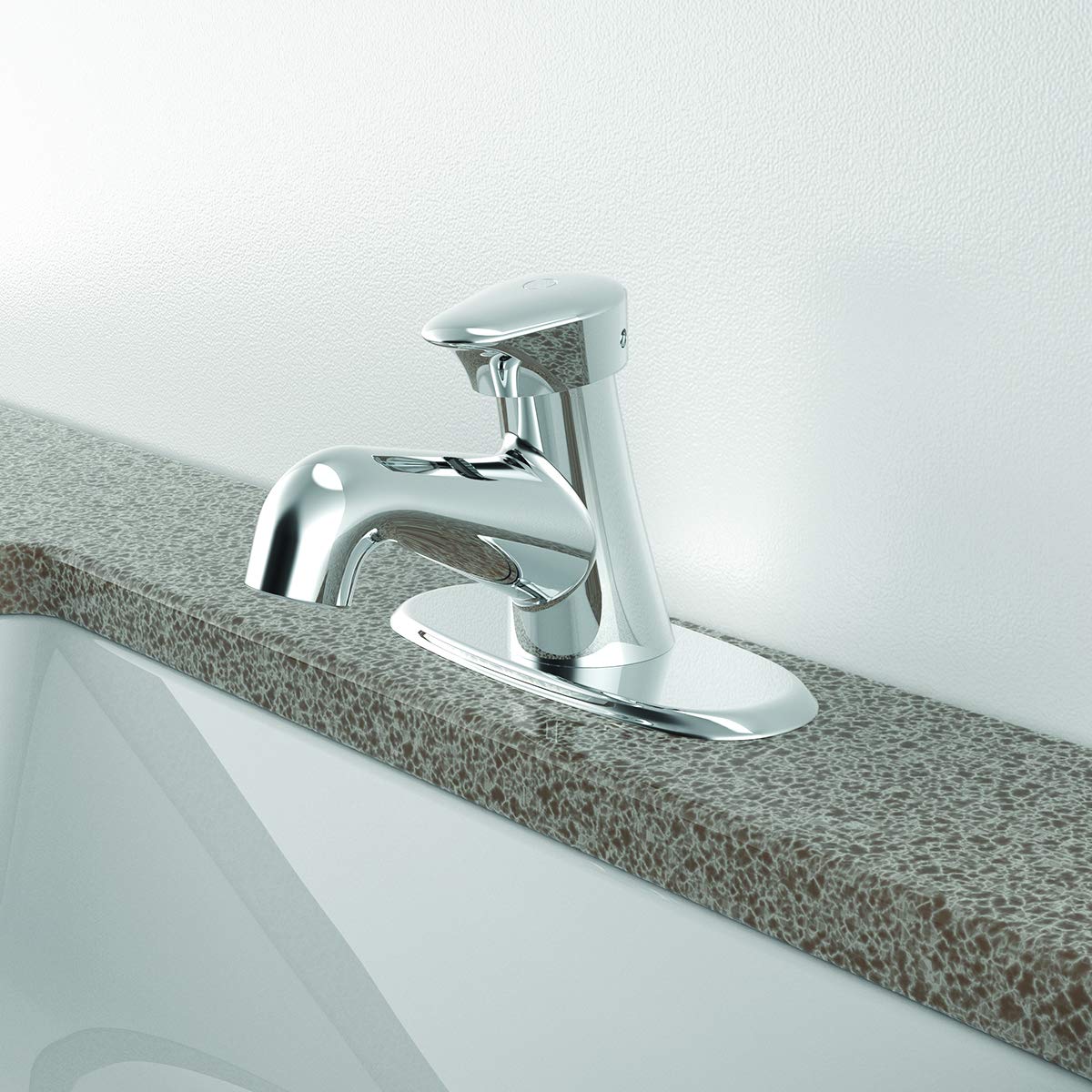 Speakman S-5122 Easy-Push Single Supply Metering Faucet - Polished Chrome Finish for Kitchen, Bathroom & Commercial Use