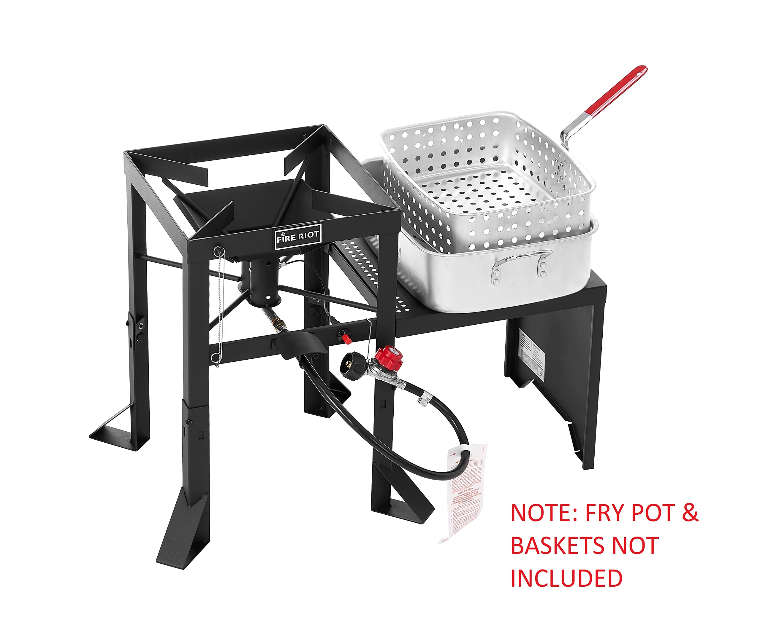 High Pressure Dual Jet Propane Burner 130,000 BTU Outdoor Gas Stove with Adjustable 10PSI CSA Approved Regulator - Perfect for Seafood Boil, Maple Syrup Making, Deep Frying, Canjun Cooking & Outdoor Catering
