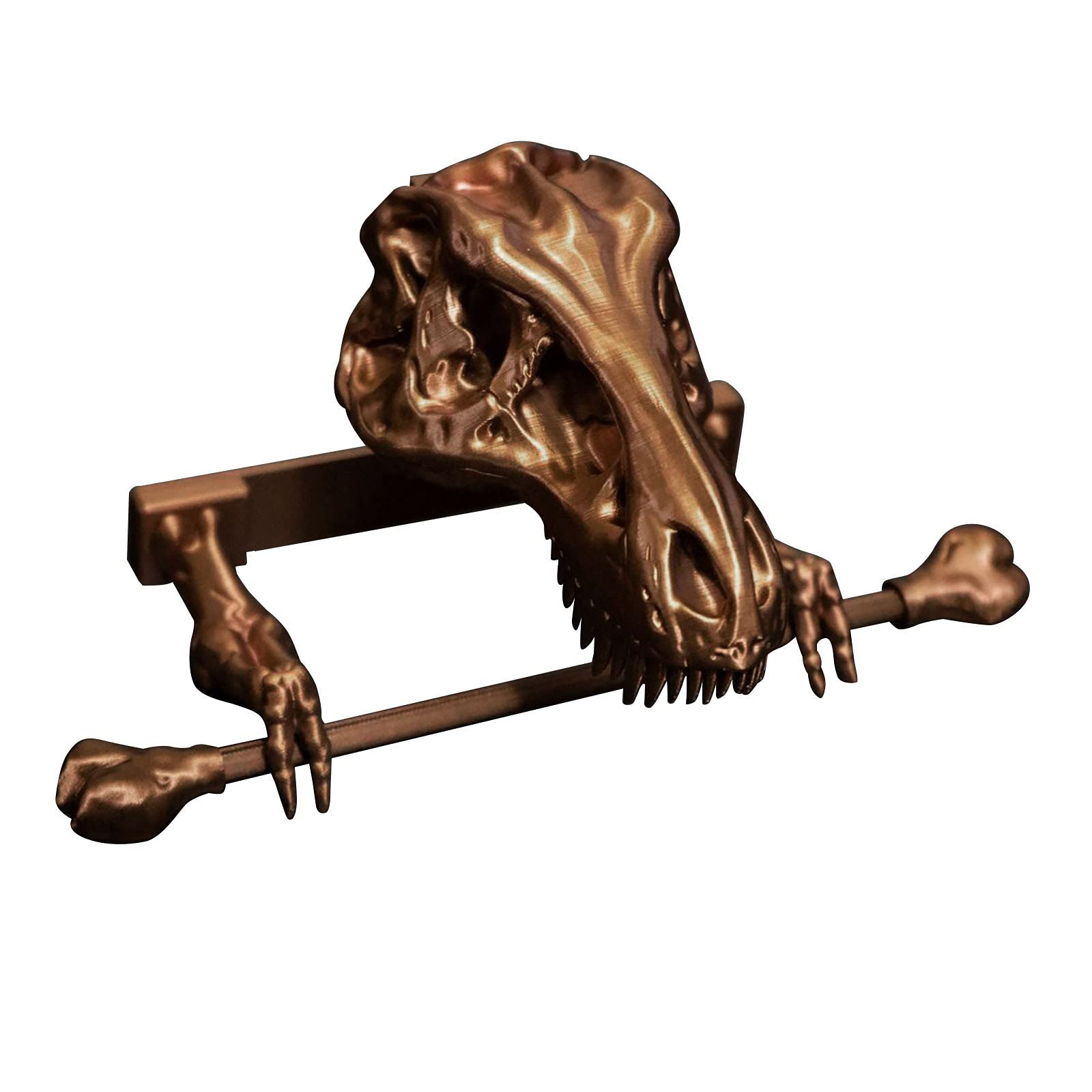 2-Pack Gold Skeleton Tissue Holder & Bathroom Storage Rack - Halloween Decor, Horror Theme Sink Organizer for Spooky Home Decor | Perfect for Halloween Parties & Haunted House Decorations