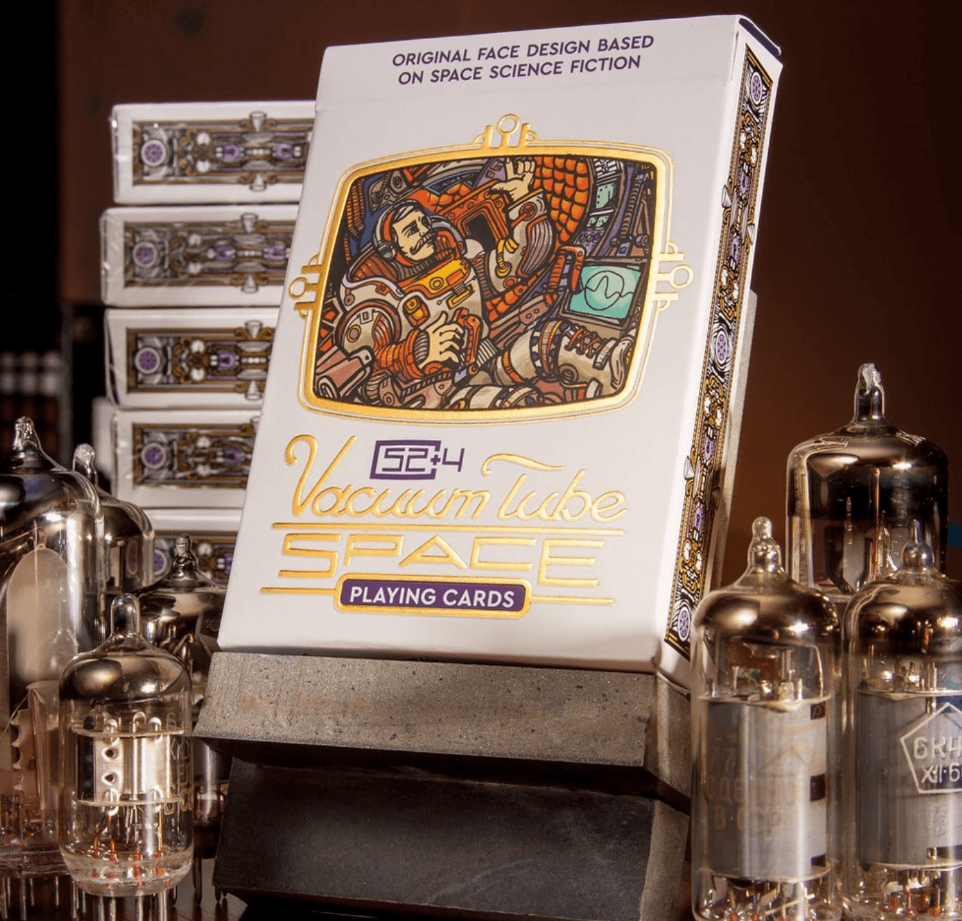 Premium Vacuum Tube Space Themed Playing Cards - Unique Sci-Fi Design for Poker, Magic Tricks & Collectors | Perfect for Game Nights & Gifts