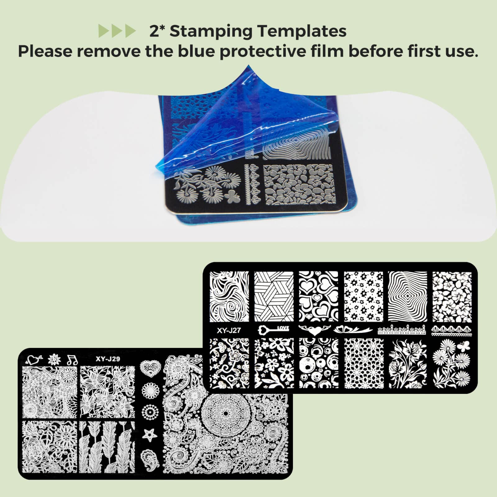 **Mobray Nail Stamping Polish Gel Kit - 8ml (6 Colors) with Stamper, Scraper & 2 Floral/Animal Design Plates - Beginner-Friendly Nail Art Stamping Kit for DIY Manicures & Salon Use**