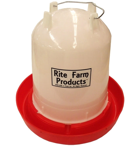 COMBO Large Rite Farm Poultry Feeder & Waterer - Durable Chicken Feeder and Waterer Set for Hens, Ducks, and Birds - Perfect for Backyard Farms, Coops, and Livestock Care