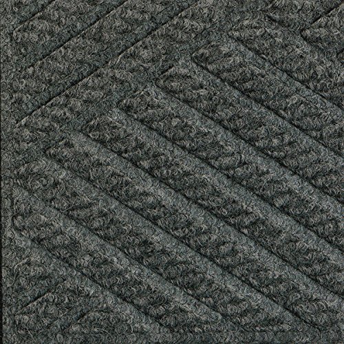 Premium Waterhog Premier Gray Ash 4' x 12' Entrance Mat with Rubber Border - Heavy Duty Doormat for High Traffic Areas, Commercial & Home Use - Perfect for Entrances, Mudrooms, and Office Buildings